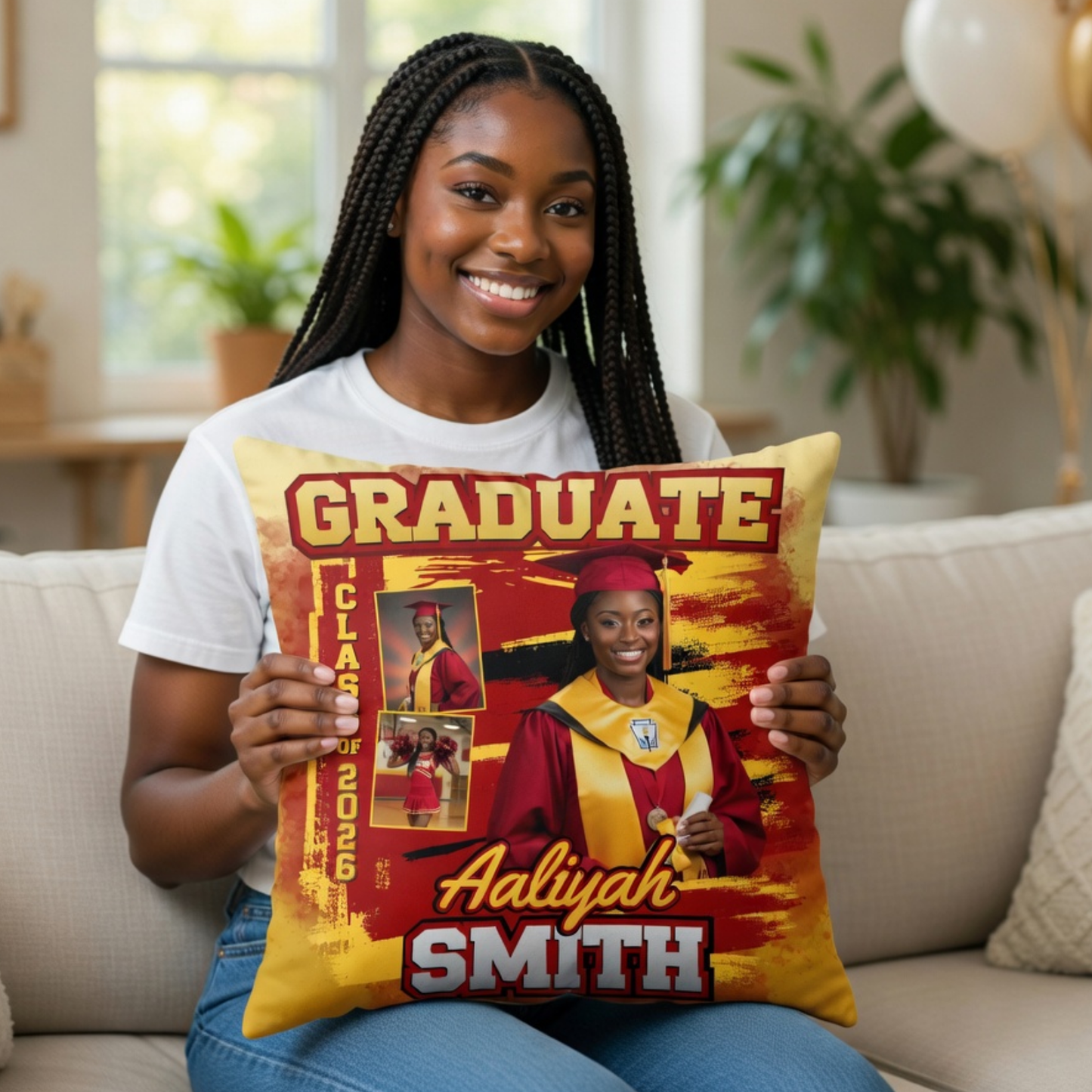 Personalized Graduate Throw Pillow | Custom Senior Gift
