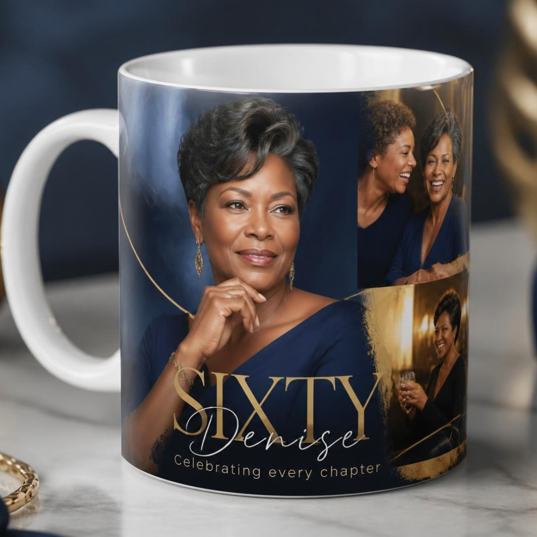 Personalized 60th Birthday Photo Mug | Milestone Keepsake