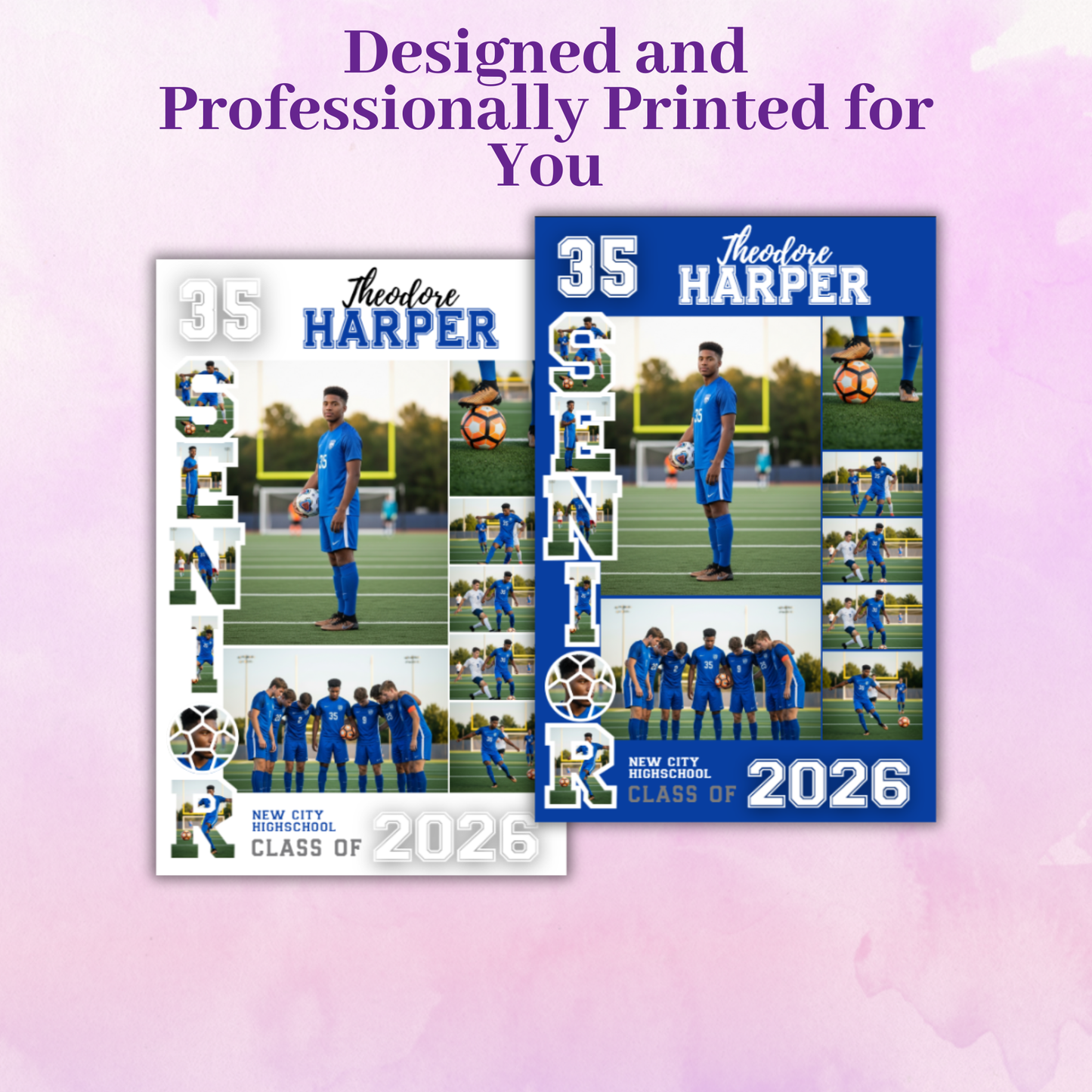 Personalized Soccer Senior Night Poster Custom Printed and Designed For You to Celebrate Your Senior Athlete