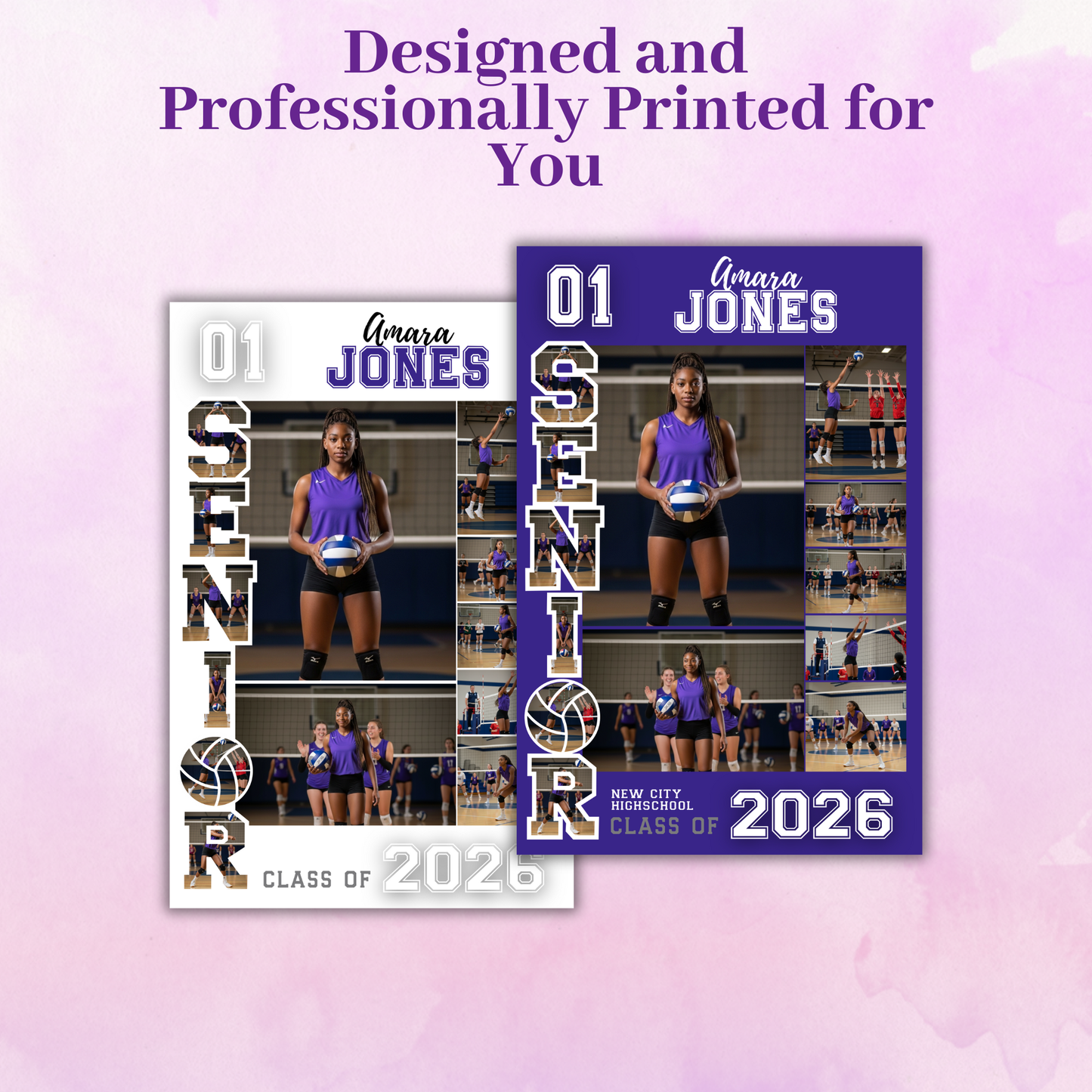 Personalized Volleyball Senior Night Poster Custom Printed and Designed For You to Celebrate Your Senior Athlete