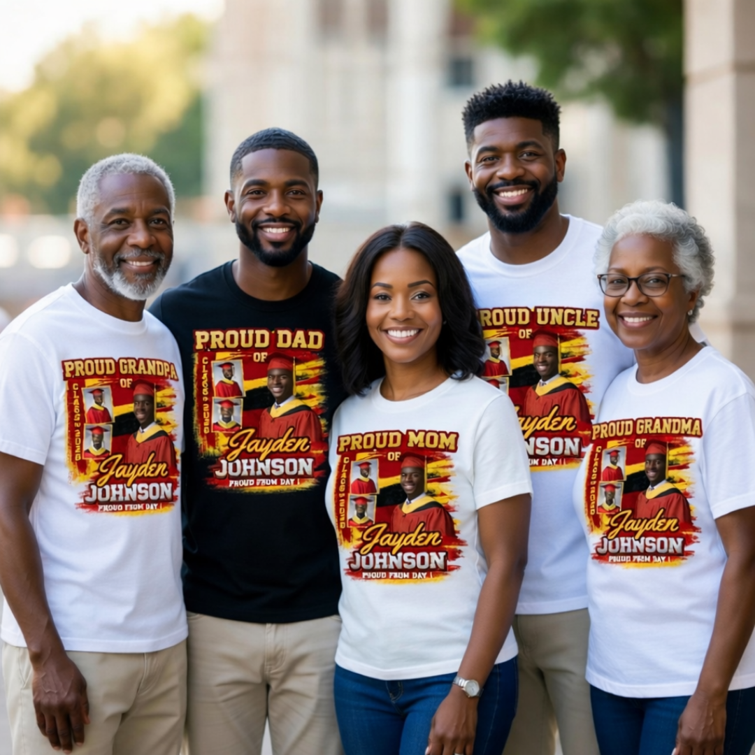 Custom Graduation Family Shirt - Personalized Photo Tee