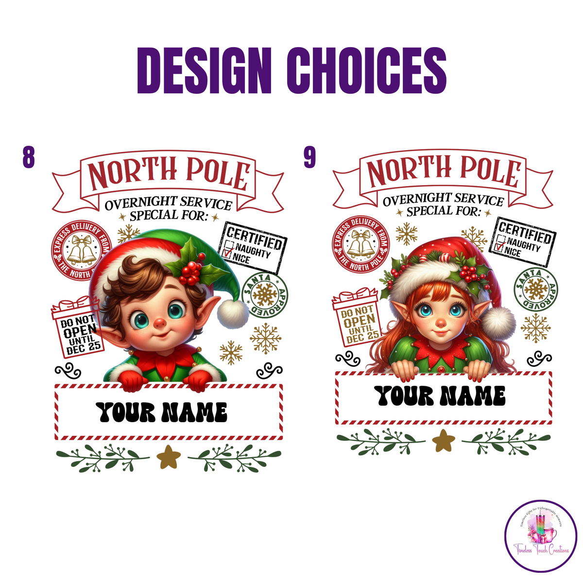 Personalized Christmas Sack North Pole Gift Bag for Holiday Presents