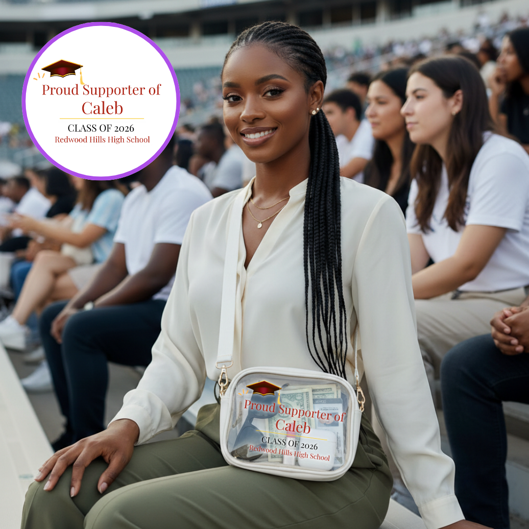 Personalized Graduation Clear Bags - Custom Name Grad Bags