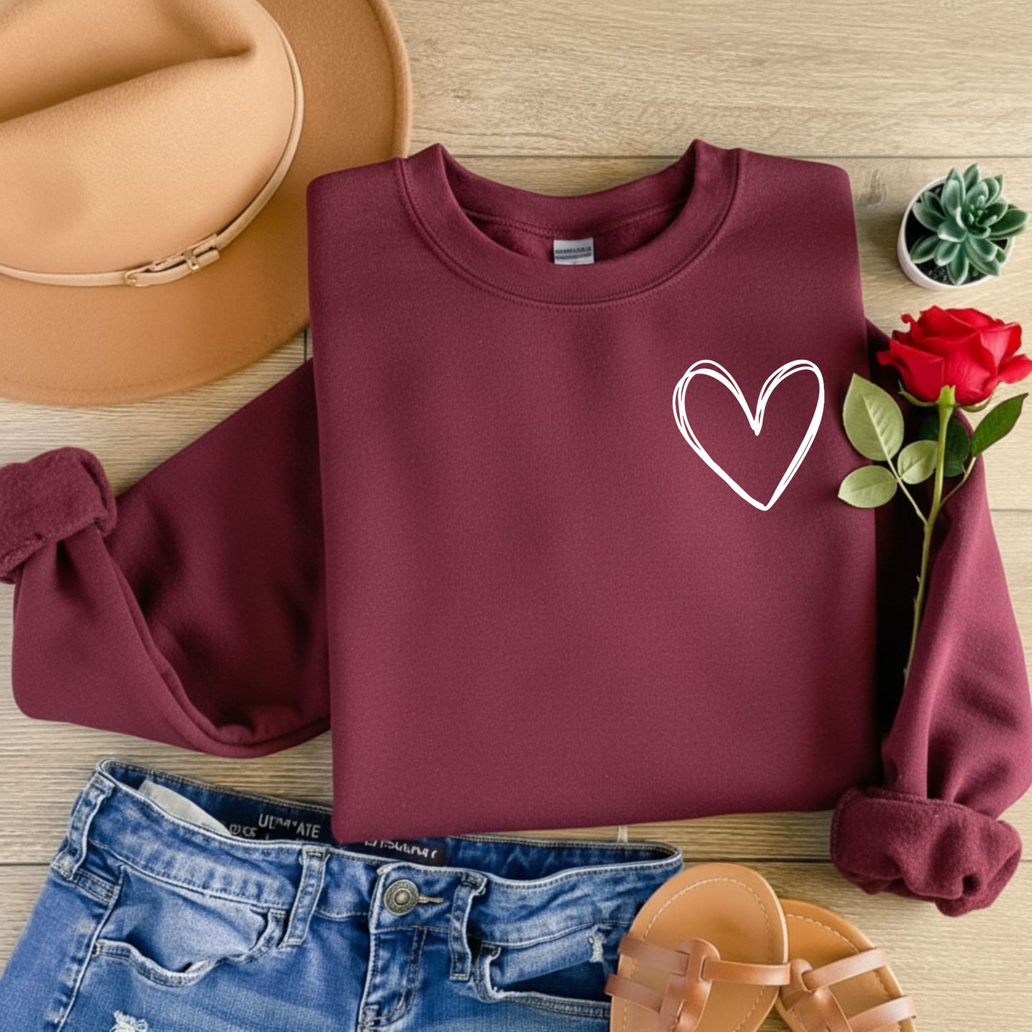 Valentines Heart Sweatshirt
