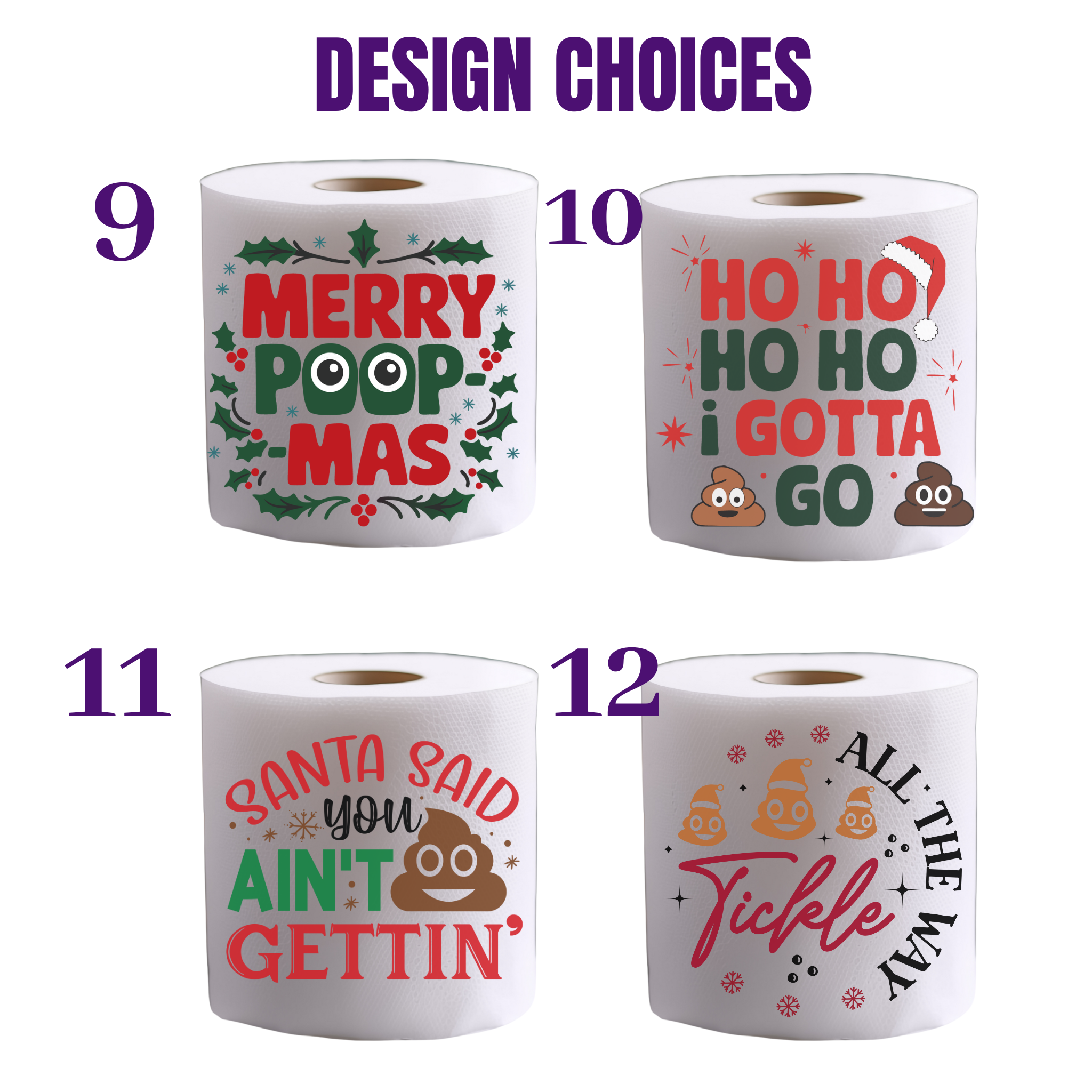 Funny Christmas Toilet Paper Gift | Holiday Gag Gift for White Elephant Parties