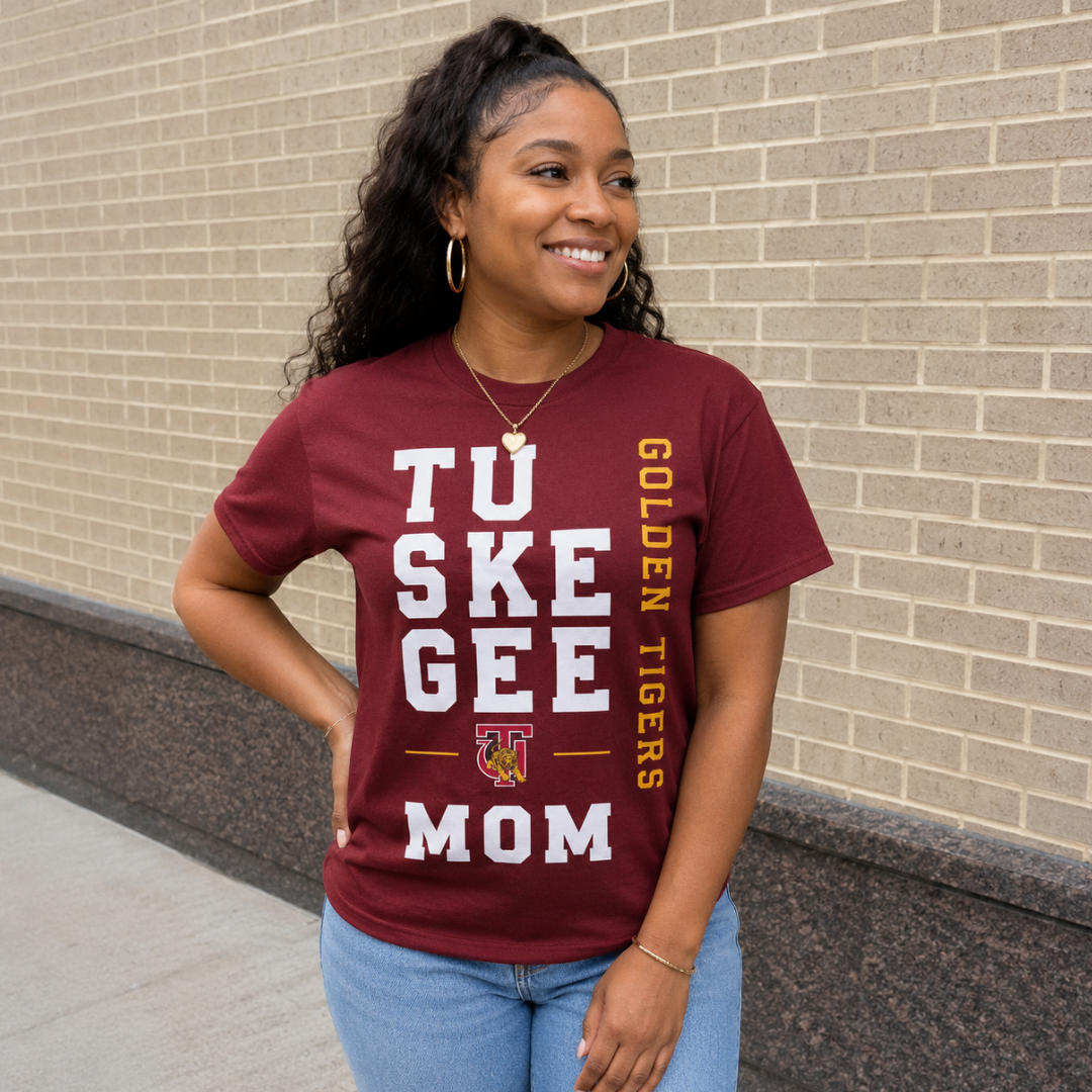 Tuskegee Golden Tigers Stacked Graphic | HBCU Family Pride Apparel