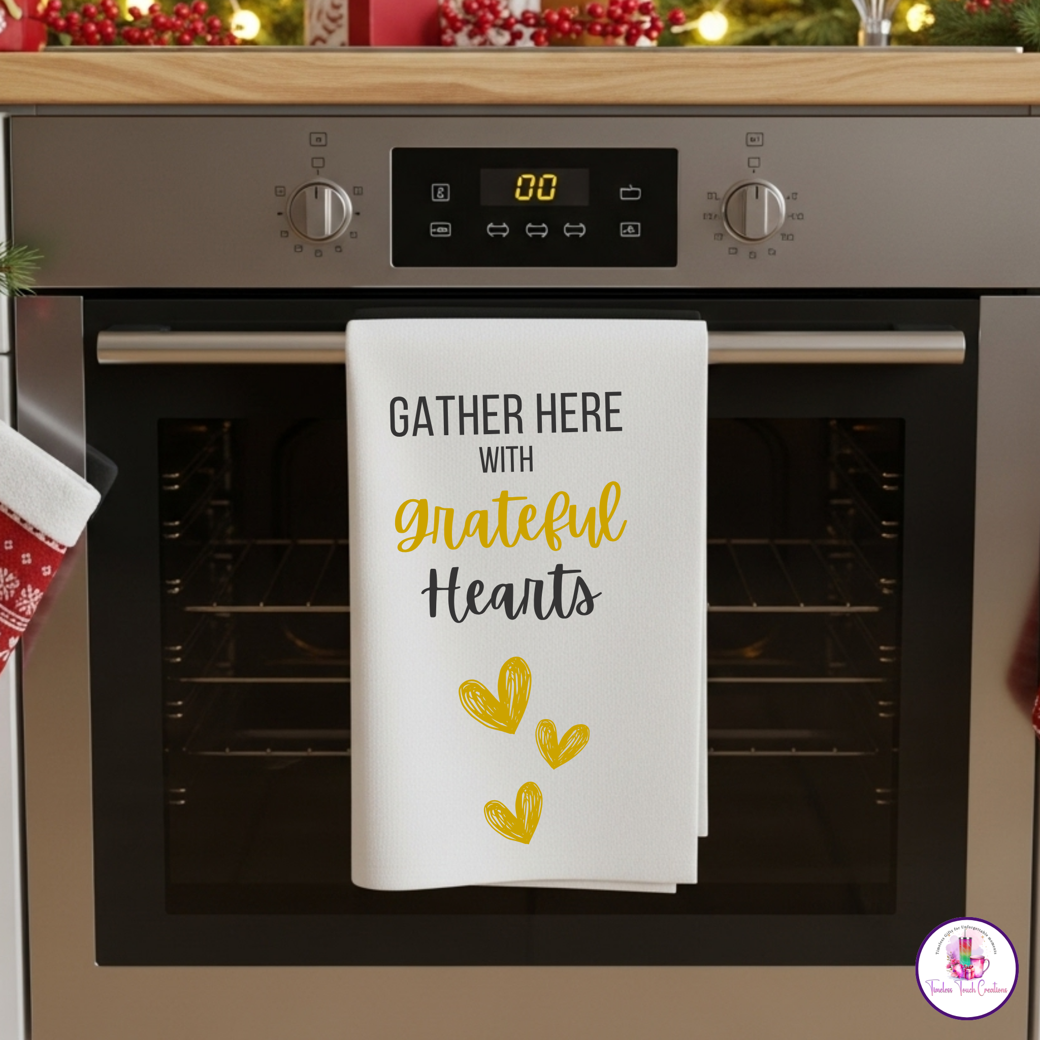 Monogram Kitchen Gift Set – Personalized Cutting Board, Dish Towel, Apron and Mug