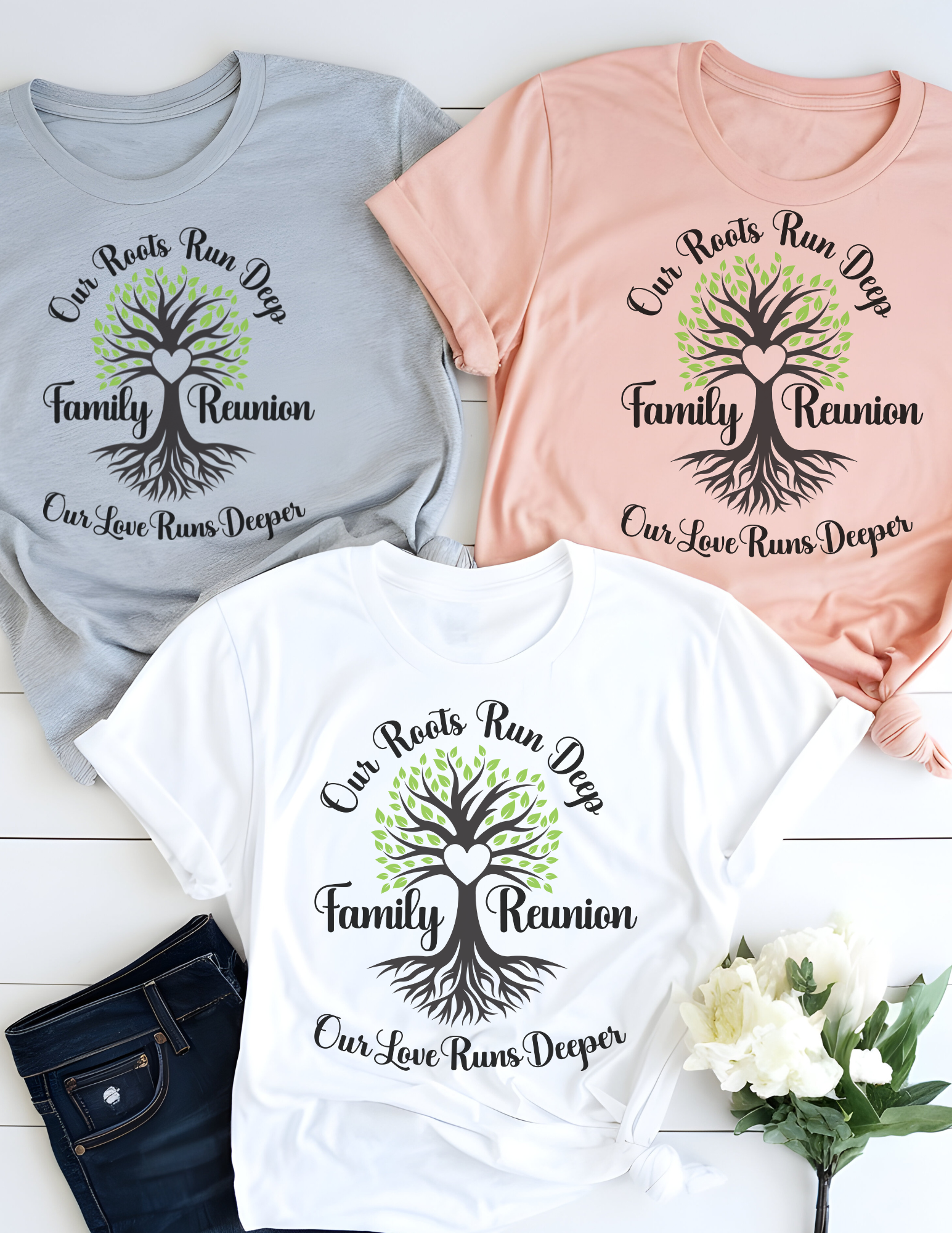 Custom Family Reunion Shirts – Personalized Matching Tees | Upload Your Design or Choose from Our Templates