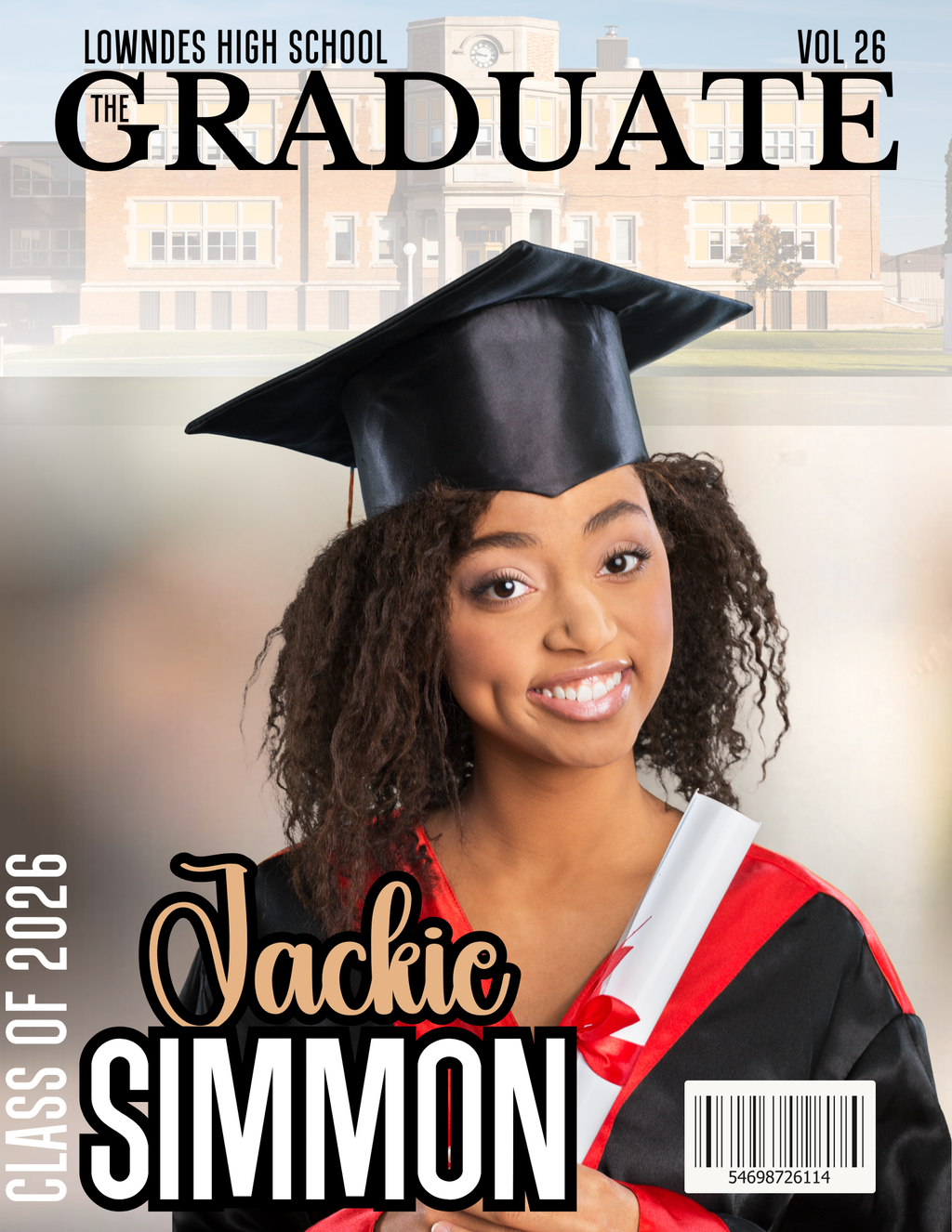 Custom Graduation Magazine Cover Keepsake – Personalized Grad Portrait Print