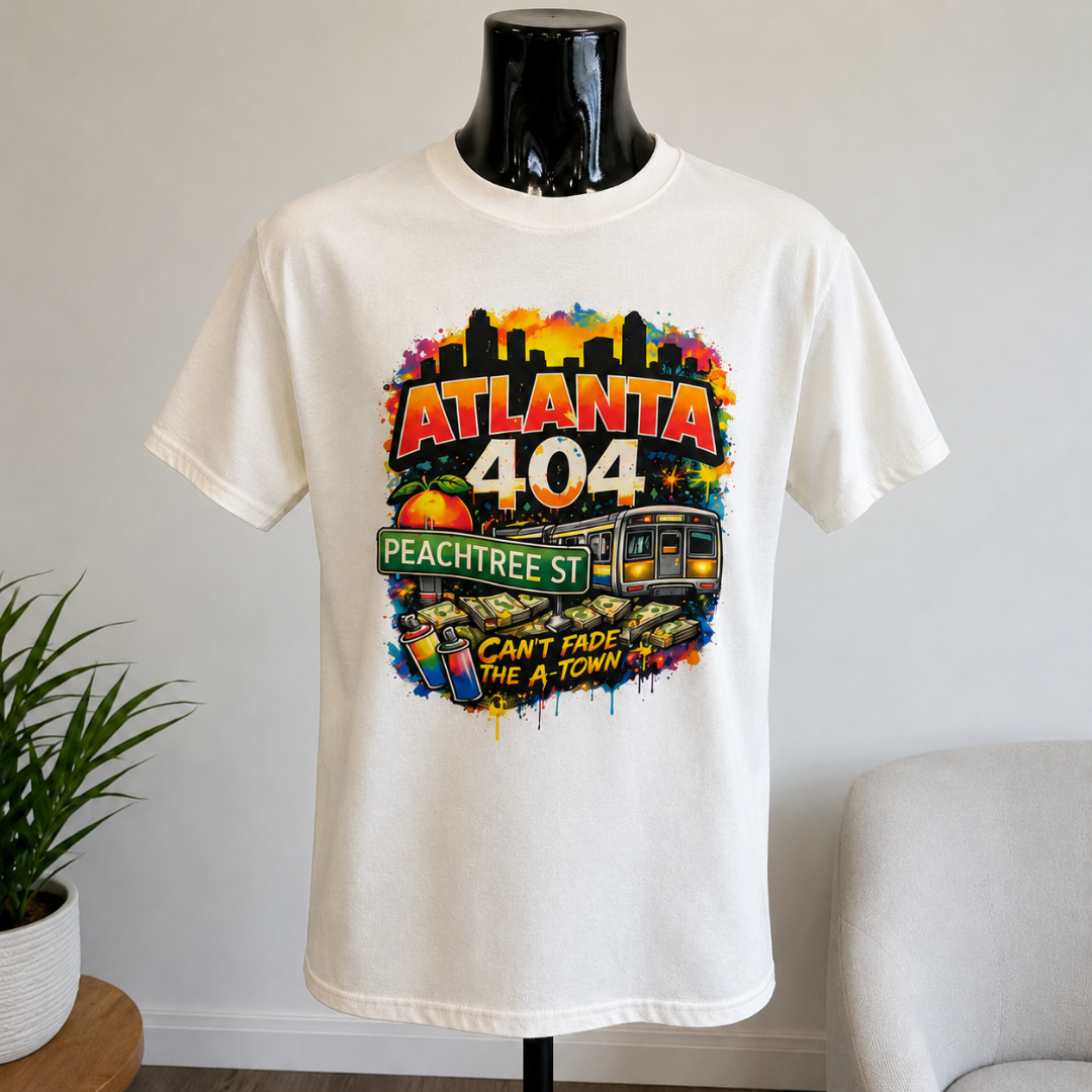 Atlanta 404 Can't Fade the A-Town T-Shirt | Peachtree Street Atlanta Graphic Tee