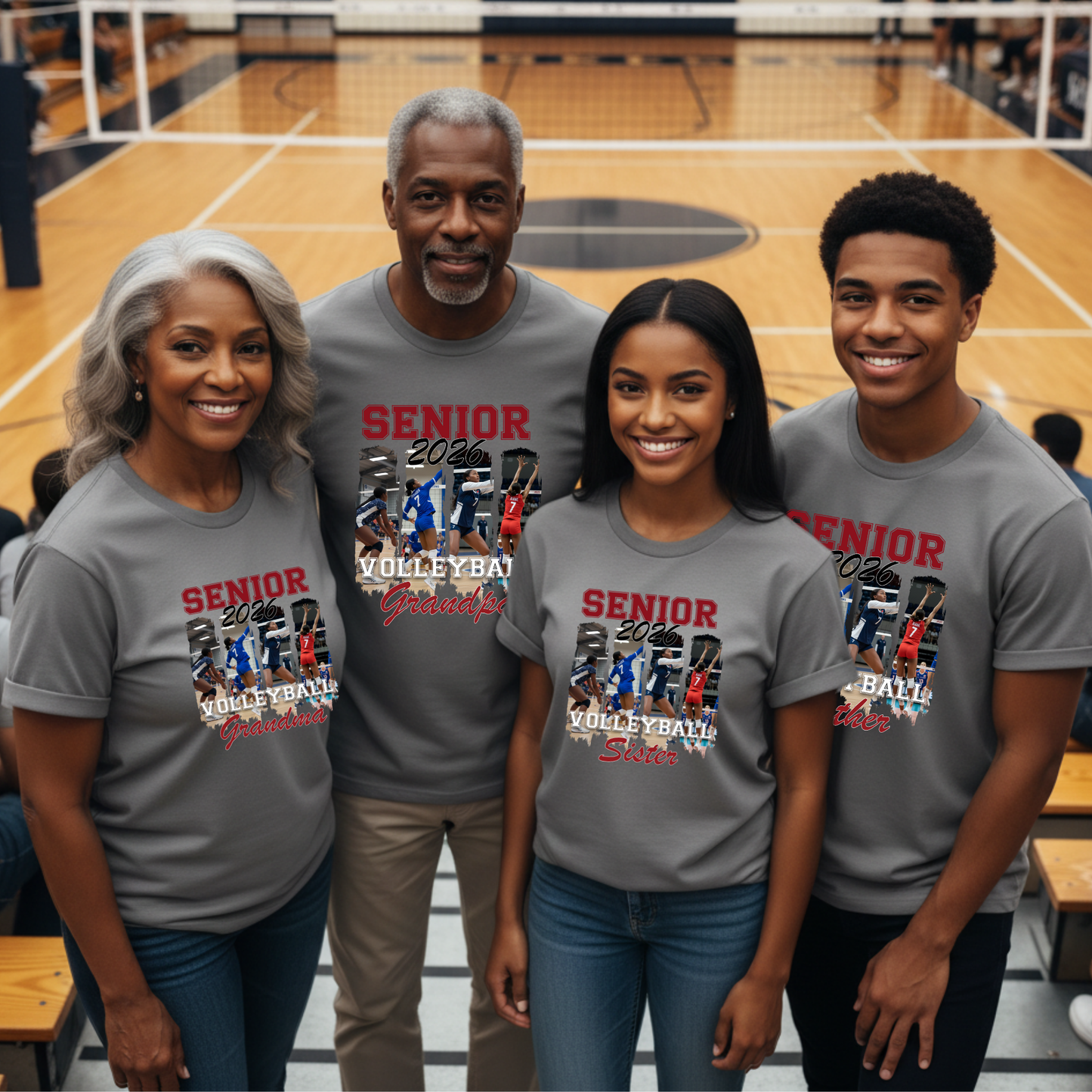 Senior 2026 Volleyball Family Shirts & Sweatshirts Personalized Supporter Apparel