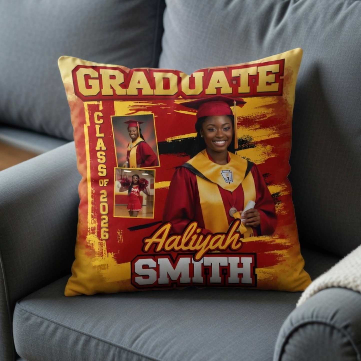 Personalized Graduate Throw Pillow | Custom Senior Gift