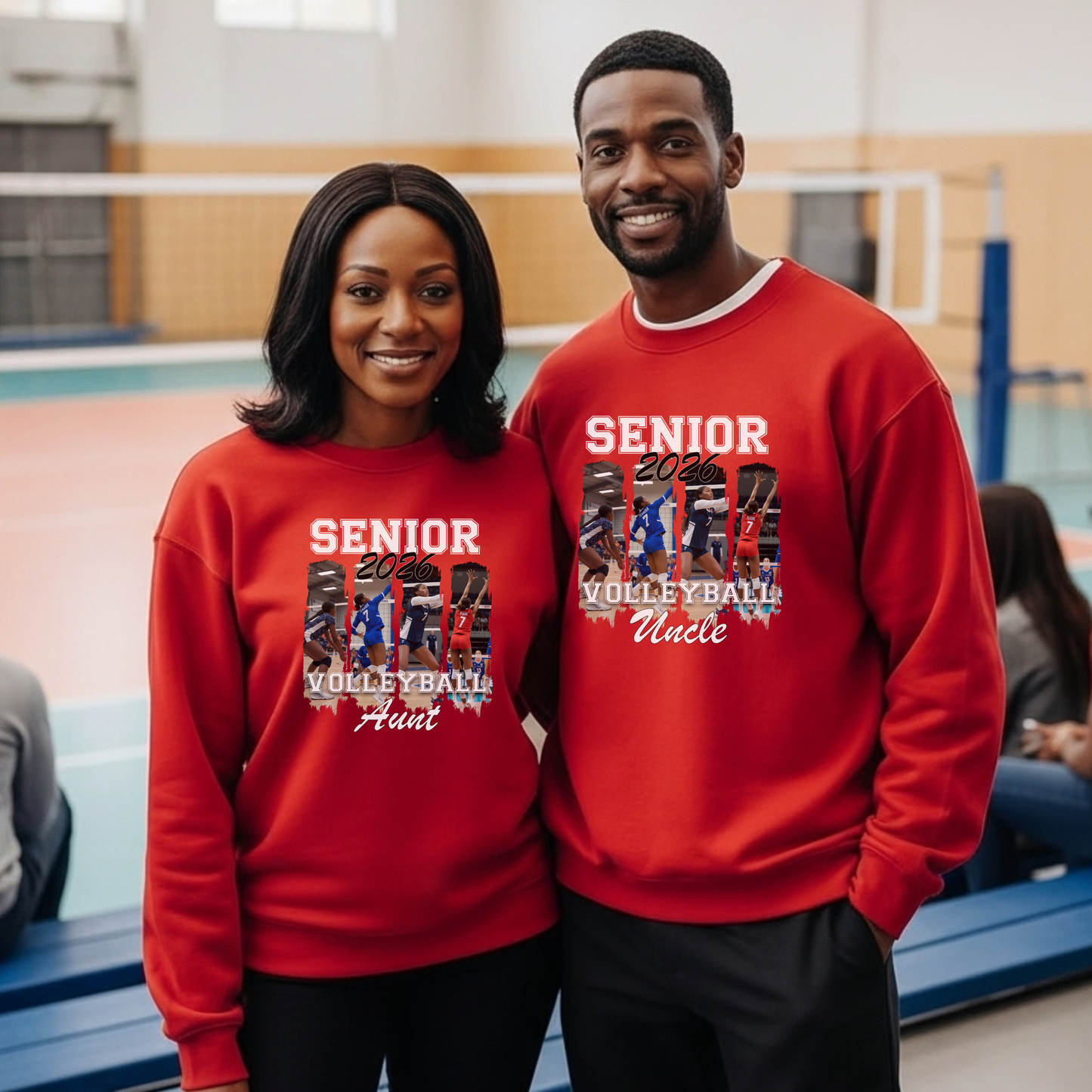 Senior 2026 Volleyball Family Shirts & Sweatshirts Personalized Supporter Apparel