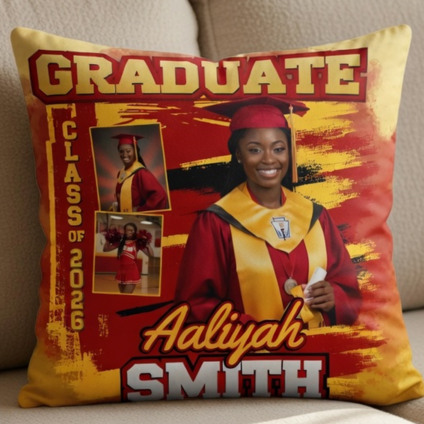 Personalized Graduate Throw Pillow | Custom Senior Gift
