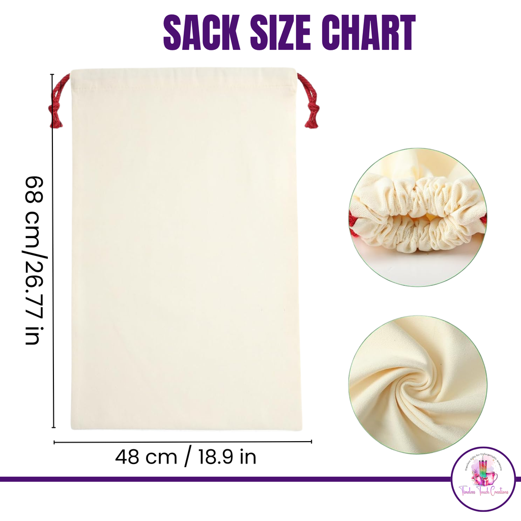 Personalized Christmas Sack North Pole Gift Bag for Holiday Presents