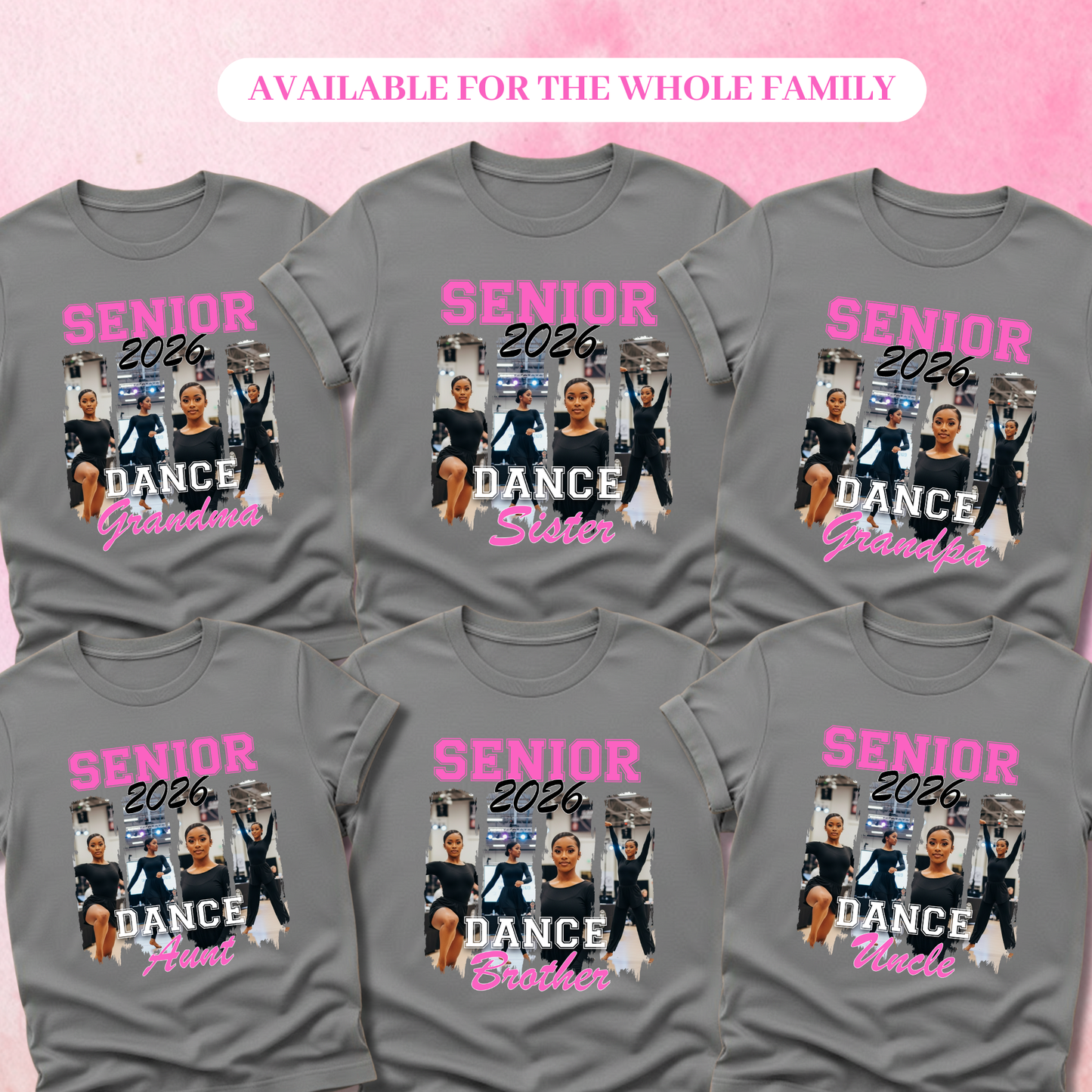 Senior 2026 Dance Family Shirts & Sweatshirts Personalized Supporter Apparel