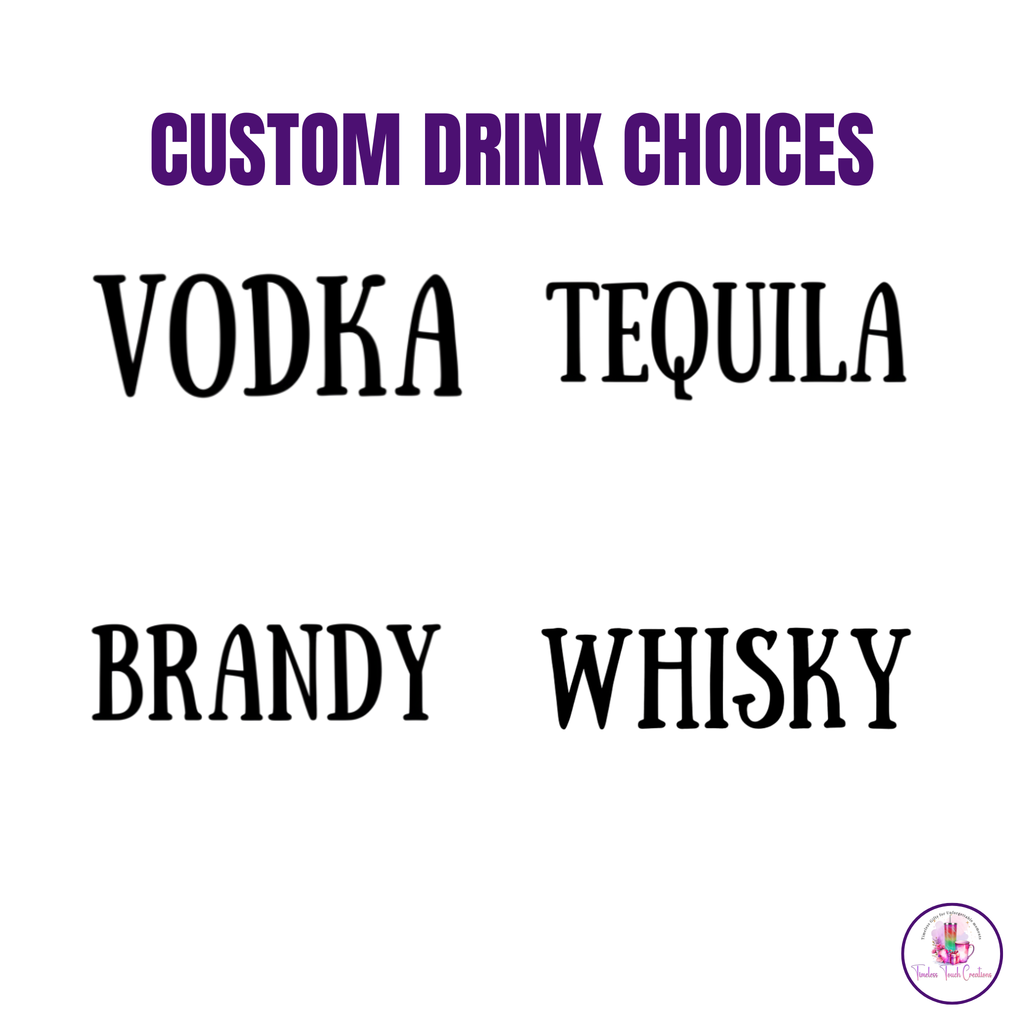 Personalized Christmas Glass Cutting Board | Custom Holiday Drink Cutting Board