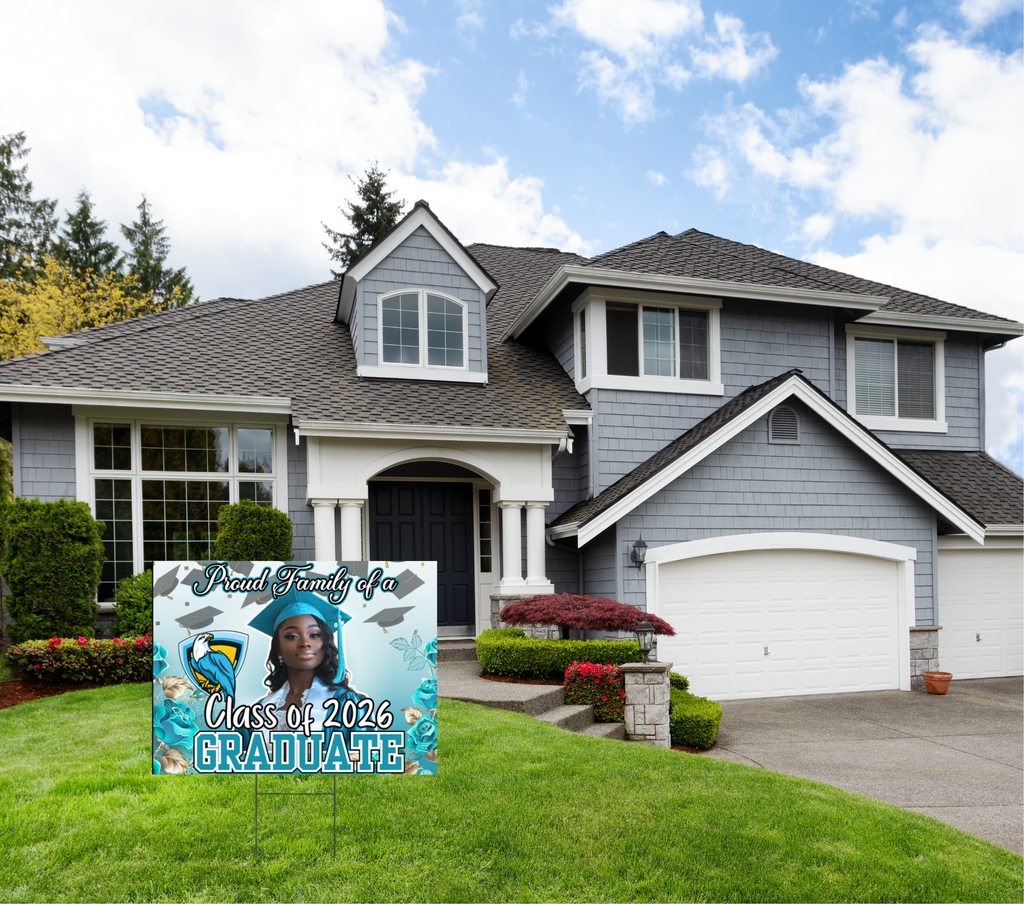 Custom Graduation Yard Sign 2026 | Personalized Senior Photo Yard Sign