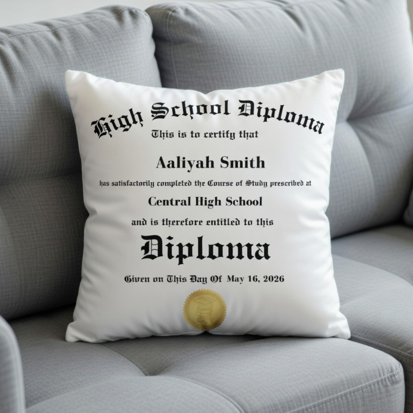 Personalized Graduate Throw Pillow | Custom Senior Gift