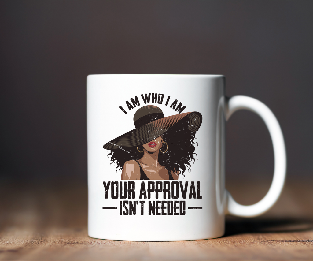 Empowered Woman Gift Set with Tote Bag T-Shirt and Mug Personalized “I Am Who I Am” Bundle