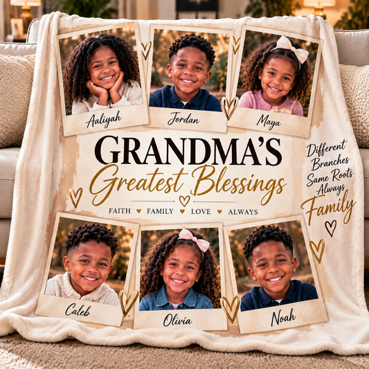 Grandma’s Family Blanket | Personalized Photo Keepsake