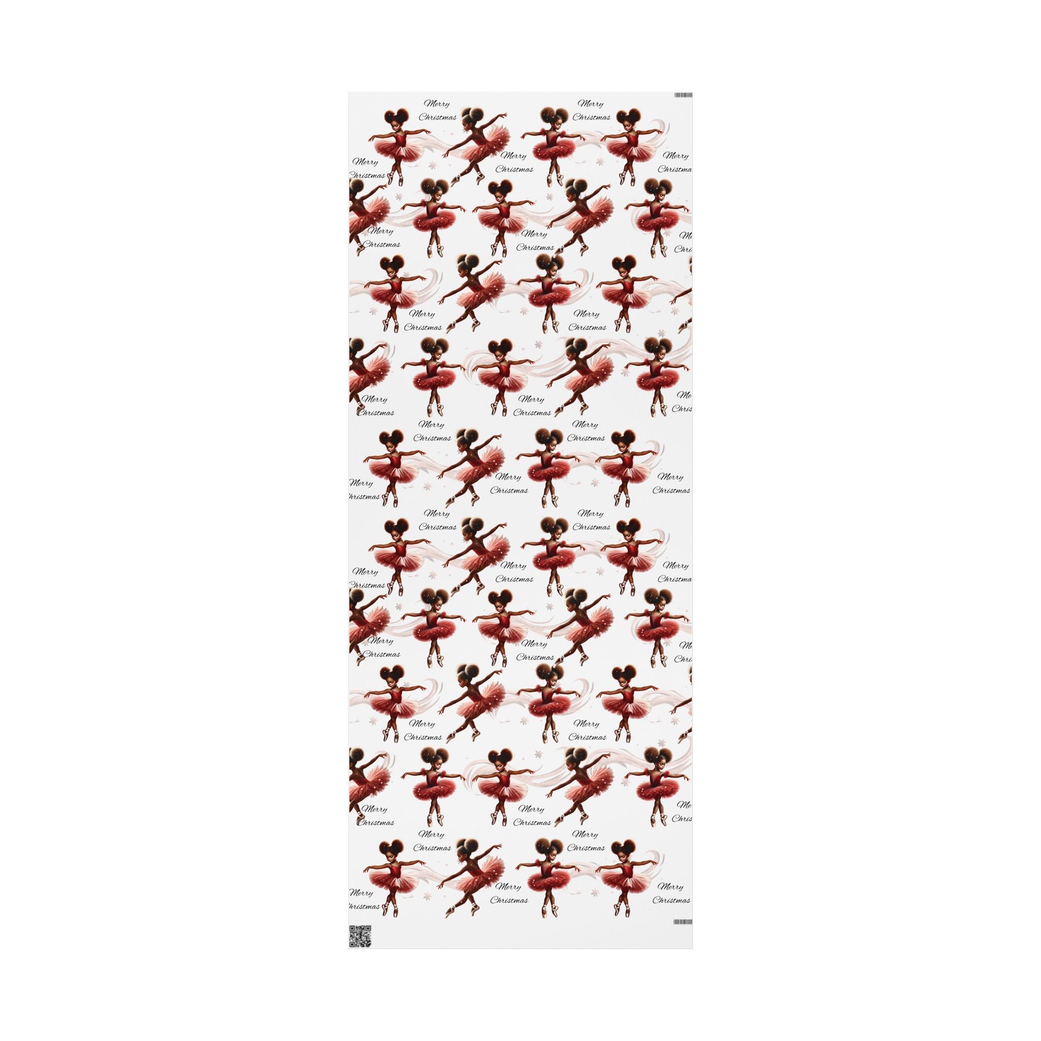Merry Christmas Dancer Gift Wrap, Elegant Holiday Wrapping Paper for Christmas Presents, Festive Dance Design