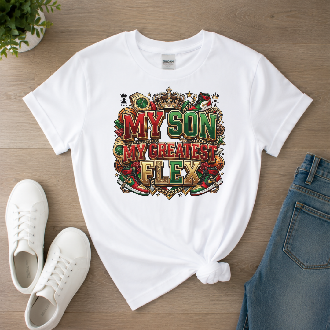 My Son My Greatest Flex T-Shirt | Proud Dad Gift Tee Father and Son Shirt