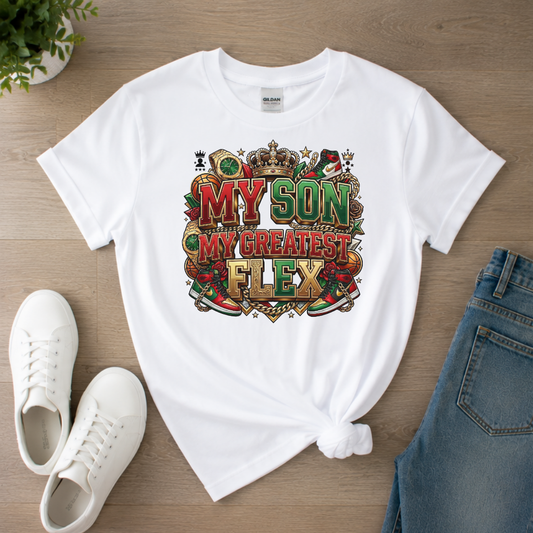 My Son My Greatest Flex T-Shirt | Proud Dad Gift Tee Father and Son Shirt
