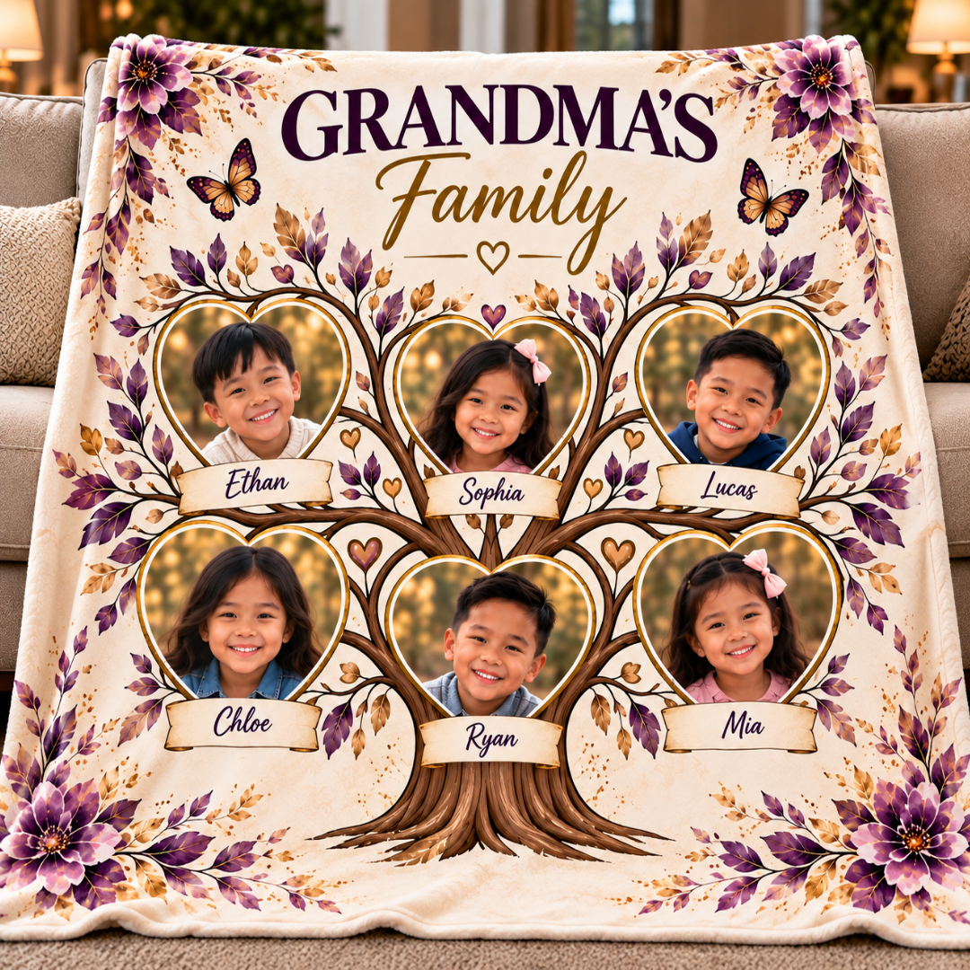 Grandma’s Family Blanket | Personalized Photo Keepsake