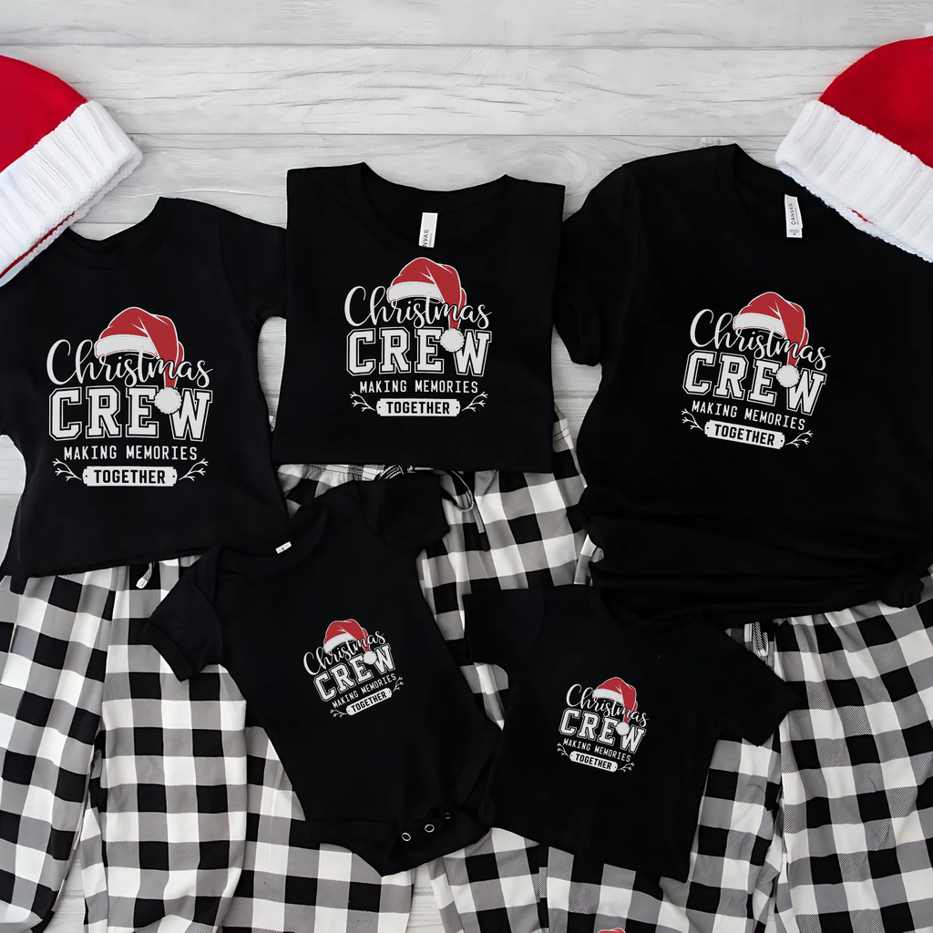 Christmas Crew Family Shirts Matching Holiday T Shirts and Sweatshirts for Making Memories Together