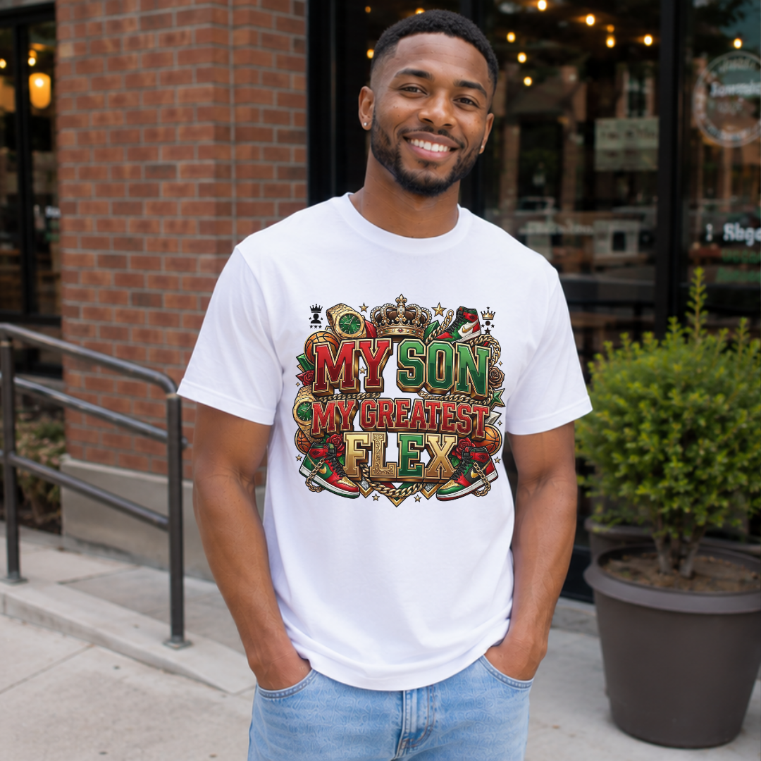 My Son My Greatest Flex T-Shirt | Proud Dad Gift Tee Father and Son Shirt