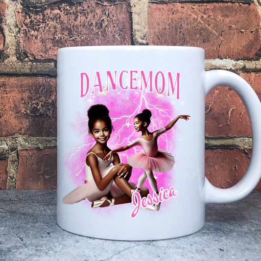 Personalized Dance Mom Mug with Custom Child Photo and Name – Ballet Mom Coffee Cup