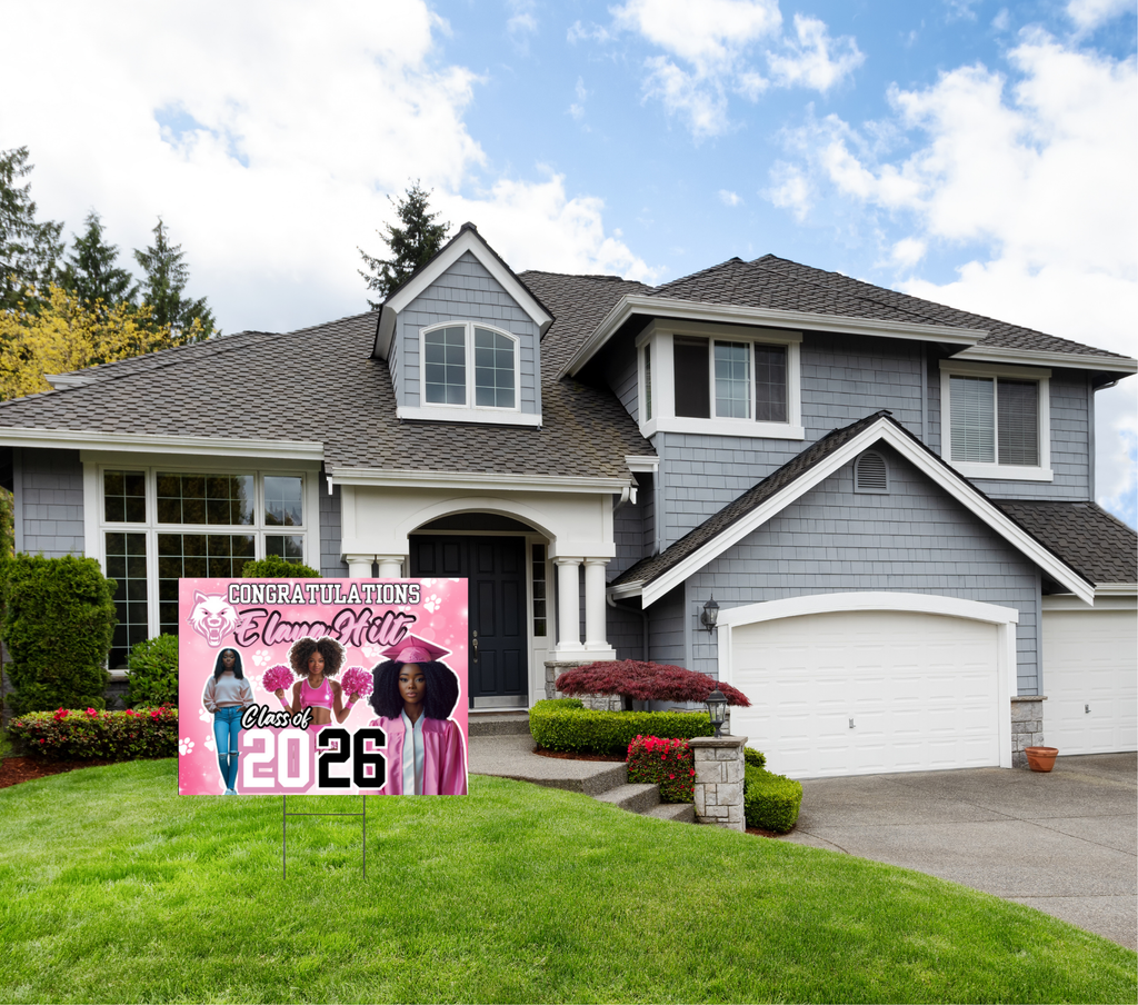 Custom Graduation Yard Sign 2026 | Personalized Senior Photo Yard Sign