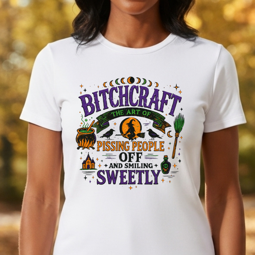 Bitchcraft Shirt | Funny Witchy T-Shirt or Sweatshirt | Sassy Halloween Humor Gift for Women