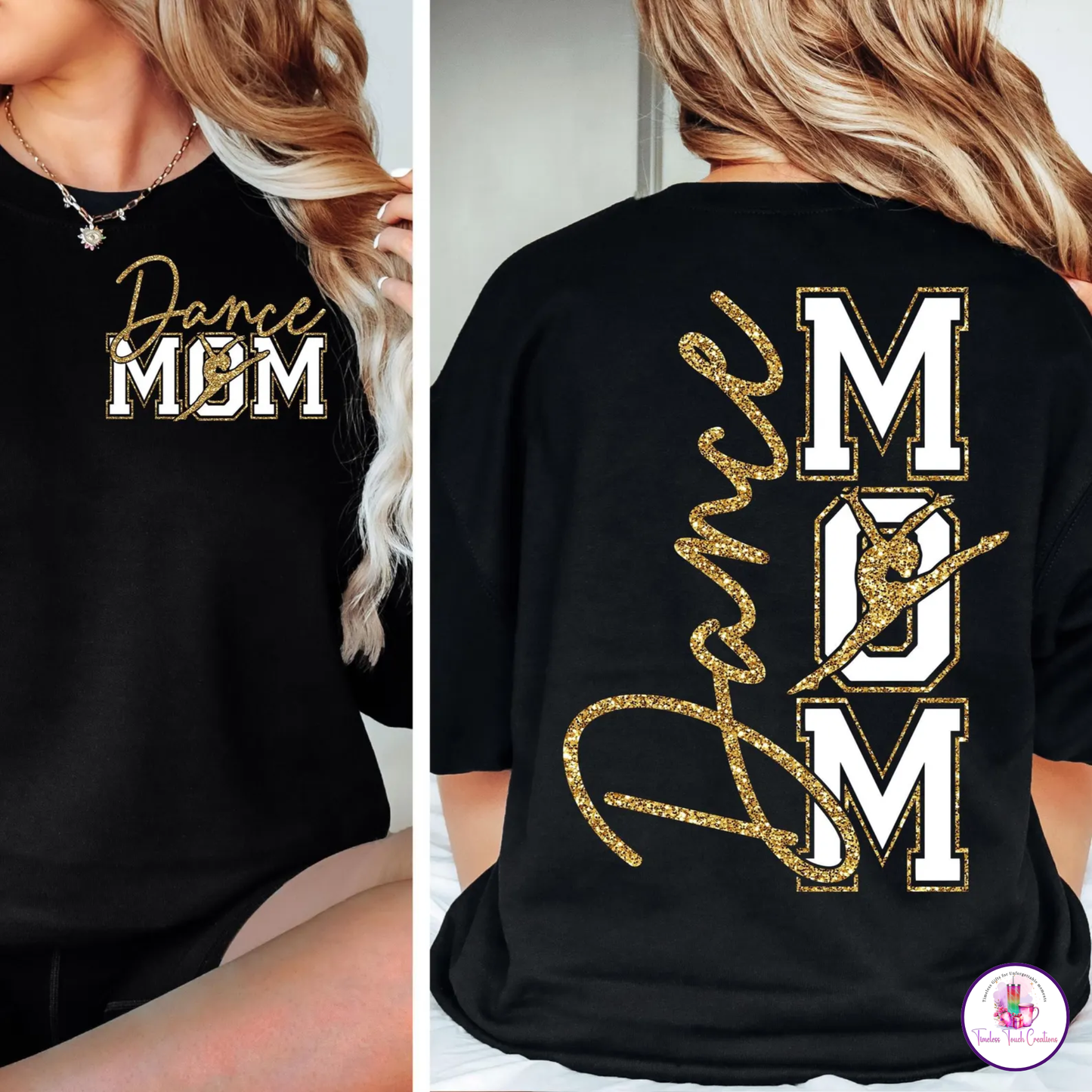 Dance Mom Shirt and Sweat Shirt Glam Sparkle MOM Design Perfect Gift for Mom Who Dances