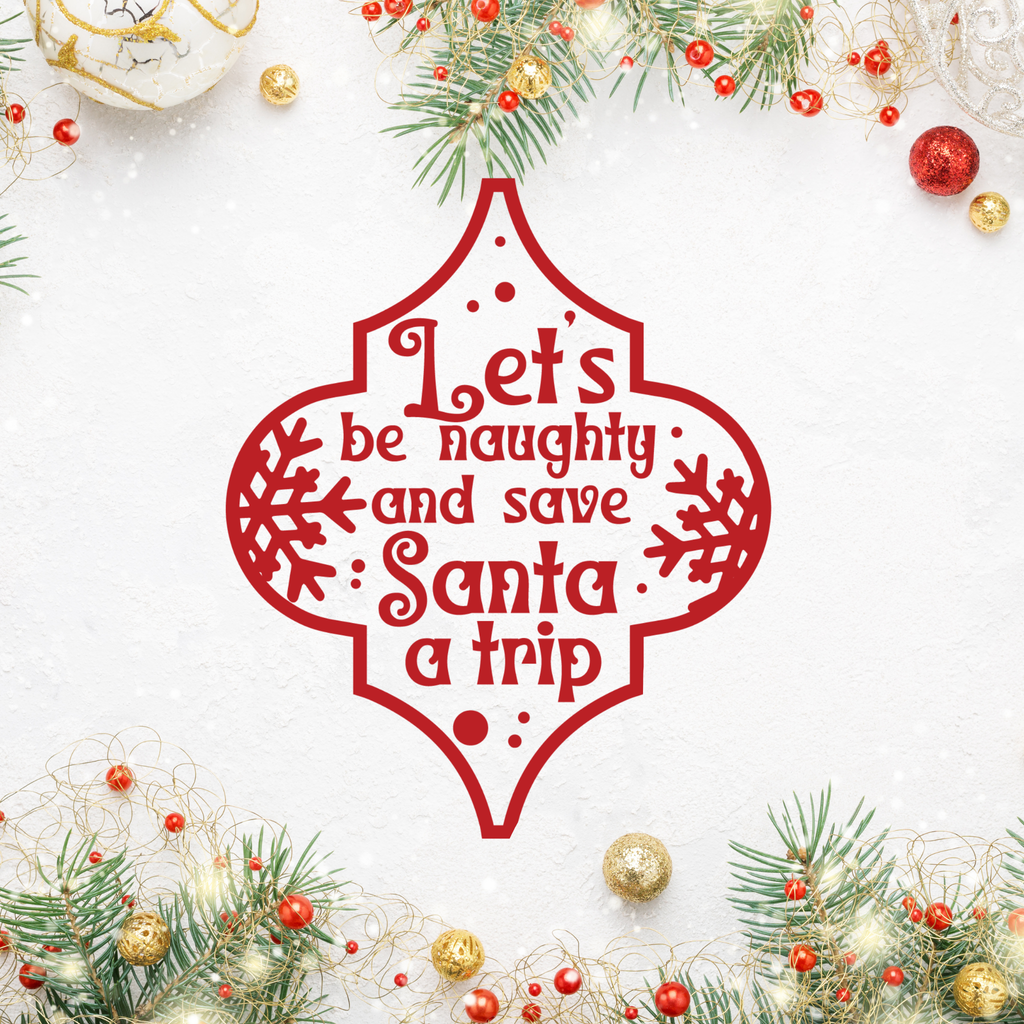 Funny Christmas Ornaments 2025 – Ceramic Tile Holiday Ornaments with Humorous Sayings