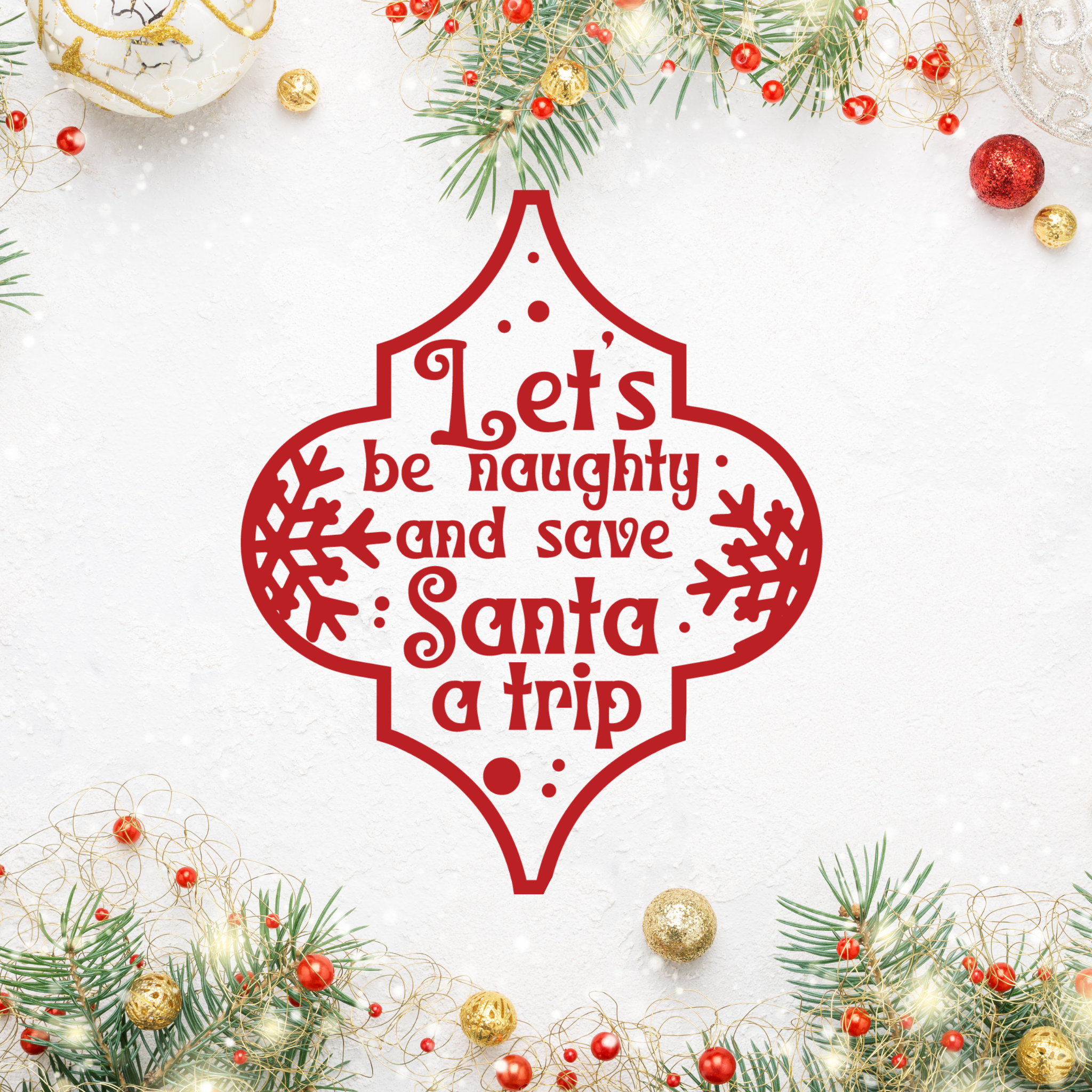 Funny Christmas Ornaments 2025 – Ceramic Tile Holiday Ornaments with Humorous Sayings