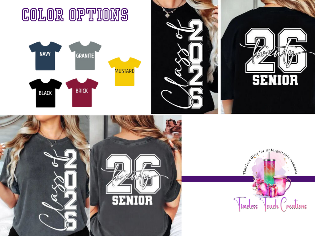 Class of 2026 Senior T-Shirt – Custom Graduation Shirt for Seniors