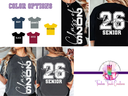 Class of 2026 Senior T-Shirt – Custom Graduation Shirt for Seniors
