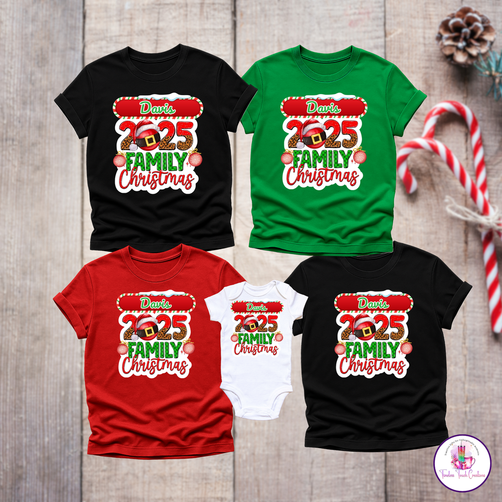 Personalized Family Christmas Shirt, Matching Holiday Outfit for 2025