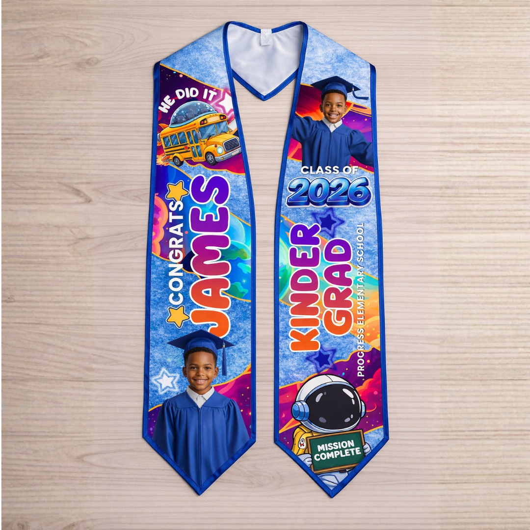 PreK Graduation Stole – Mission Accomplished Design