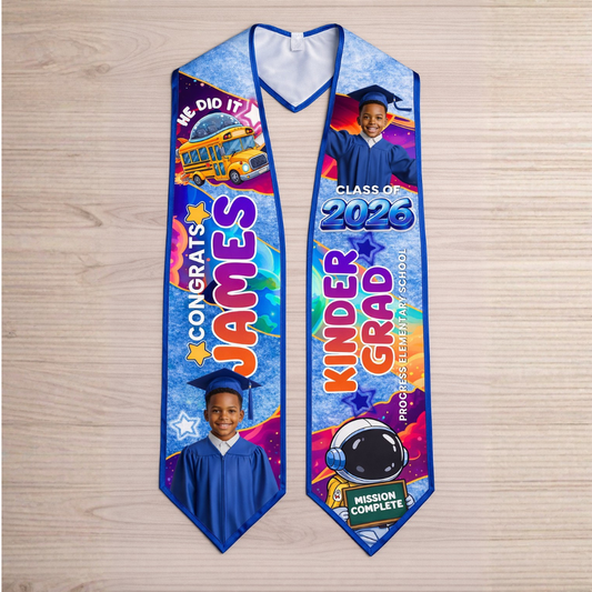 PreK Graduation Stole – Mission Accomplished Design