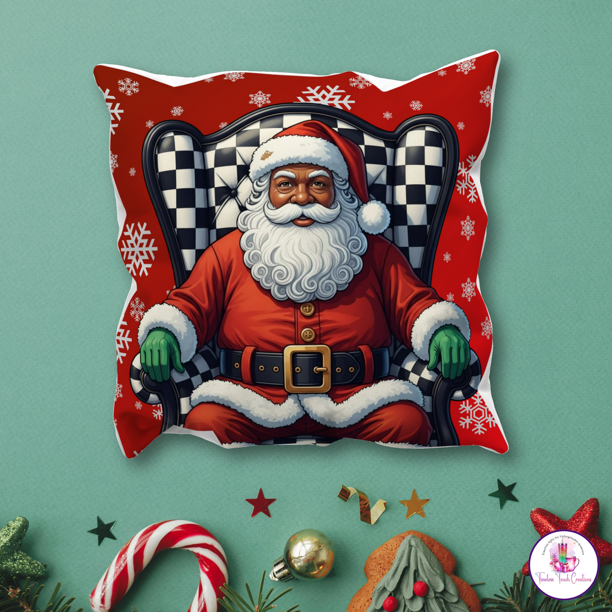 Custom Christmas Santa Pillowcase | Personalized Holiday Decorative Pillowcase with Santa Design for Christmas Decor