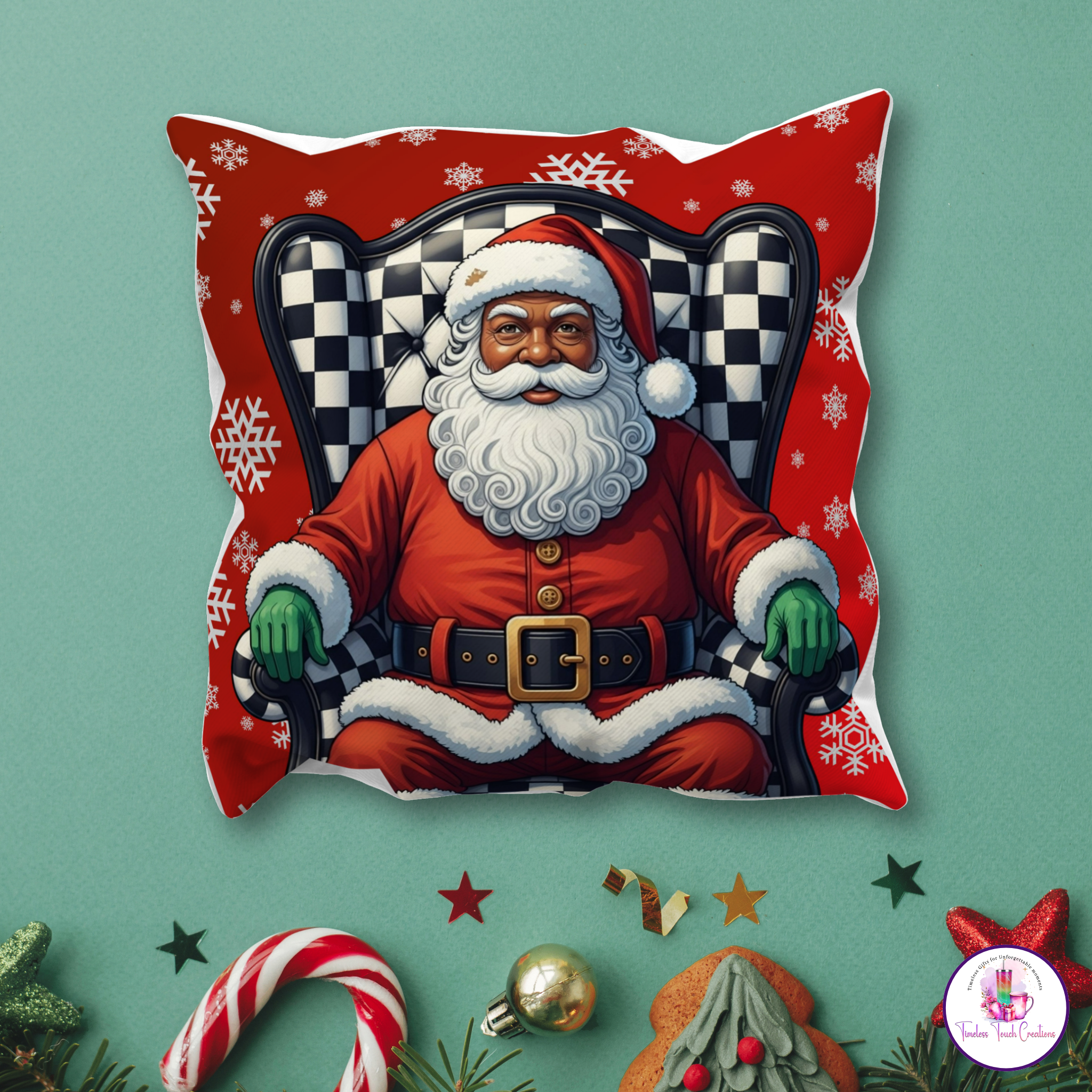 Custom Christmas Santa Pillowcase | Personalized Holiday Decorative Pillowcase with Santa Design for Christmas Decor