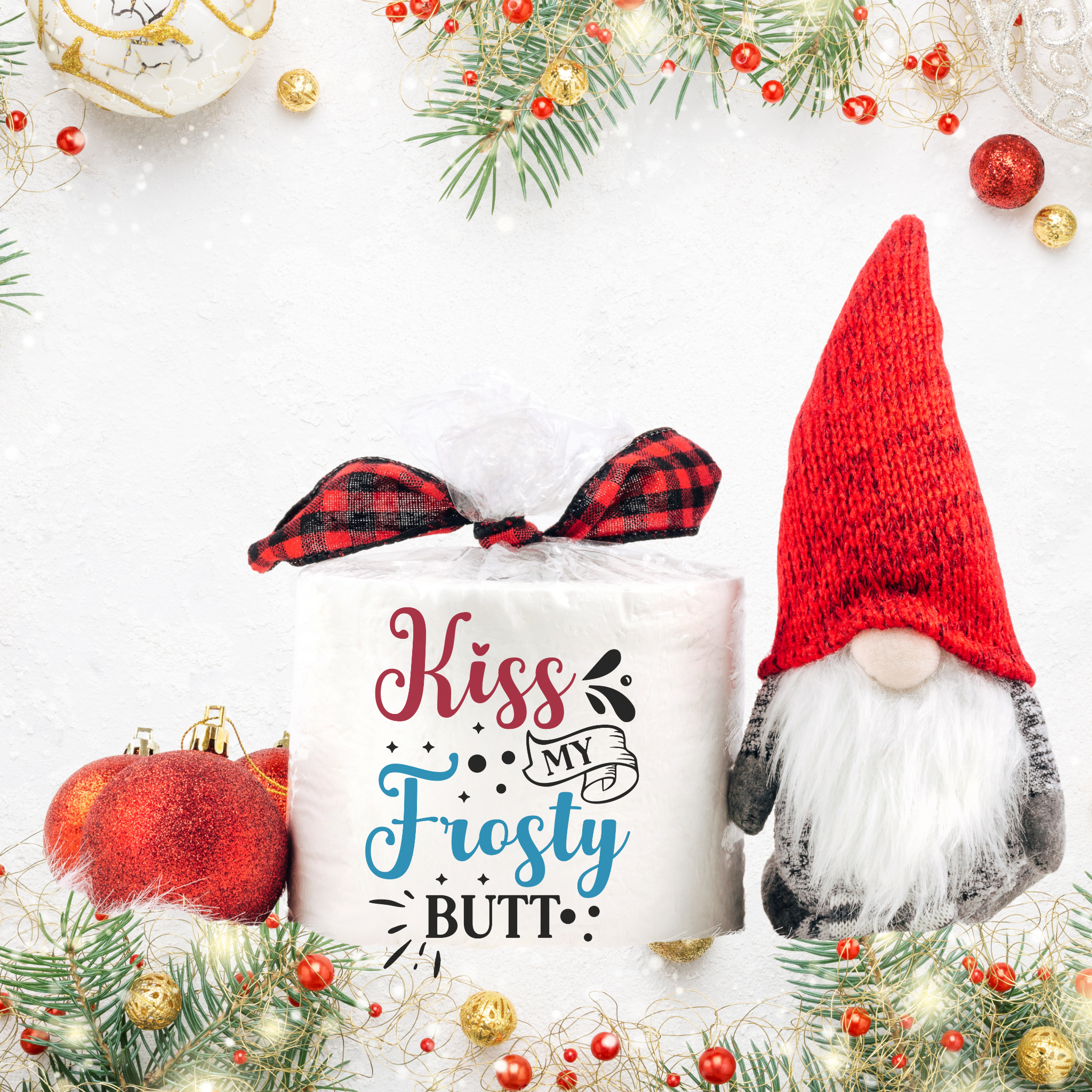 Funny Christmas Toilet Paper Gift | Holiday Gag Gift for White Elephant Parties