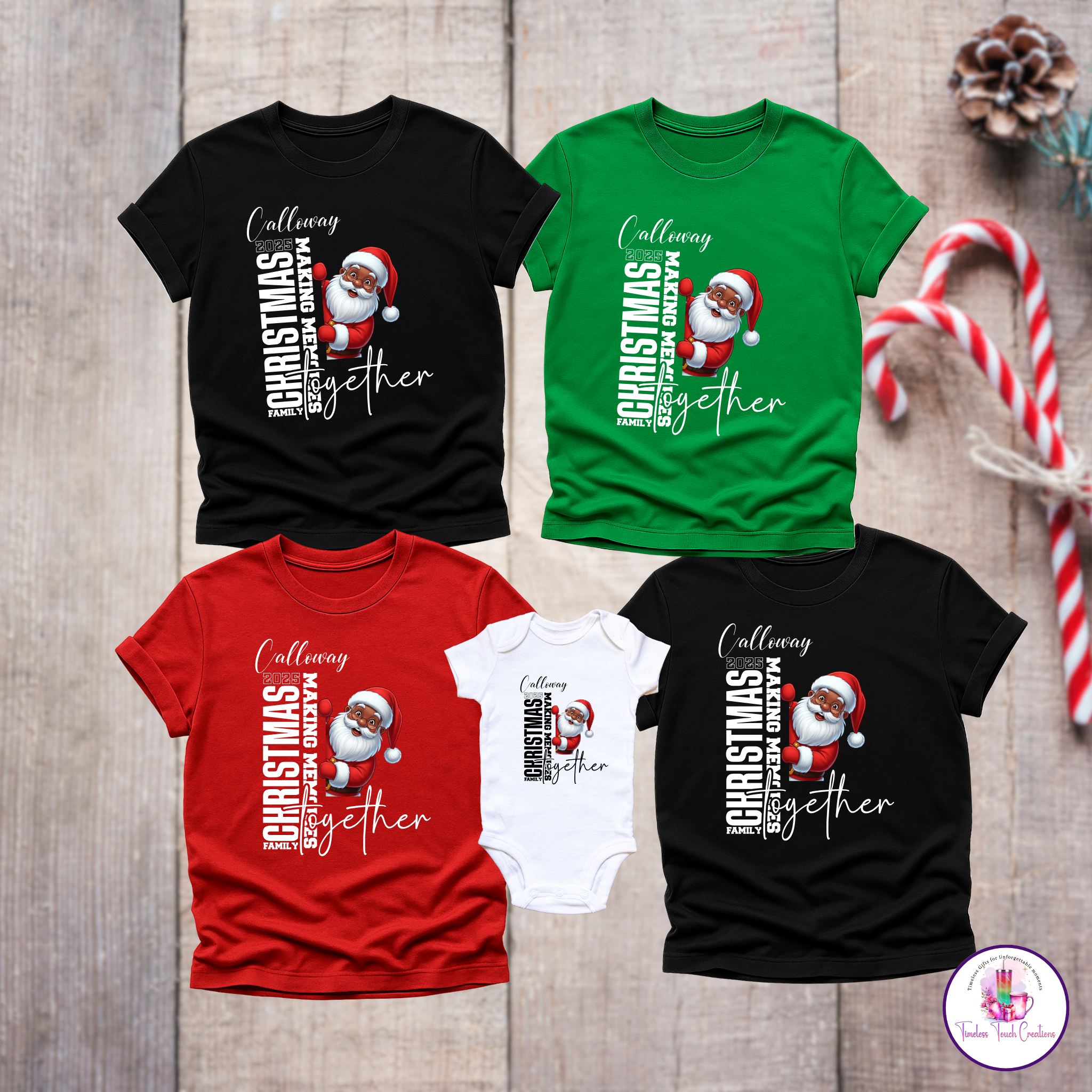 Family Christmas Shirt | Matching Holiday Shirts, Personalized Santa Family Shirt, Christmas Outfit for Family, Holiday Pajama Top, Christmas Gift Shirt