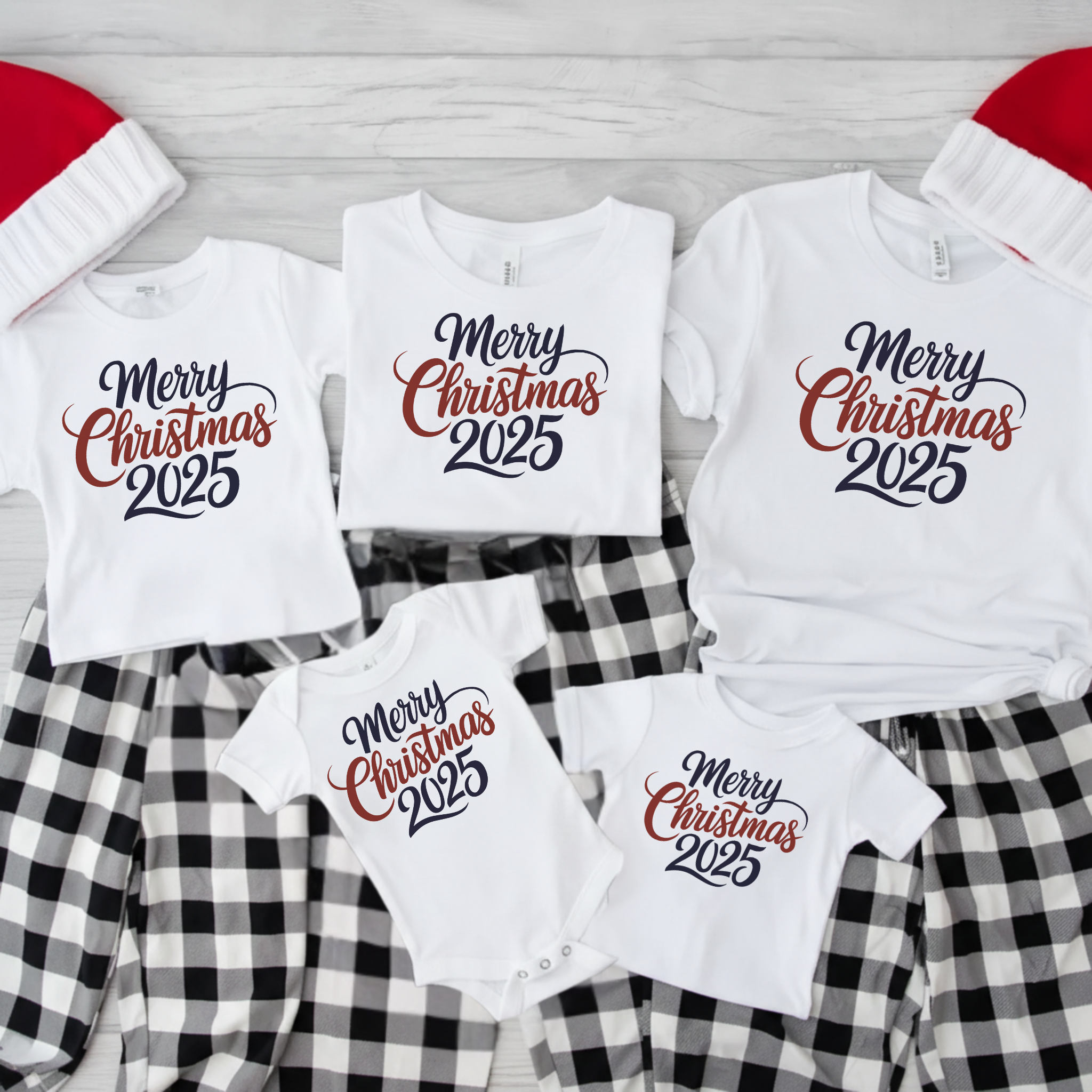 Merry Christmas Shirt 2025 | Matching Holiday Family Tees