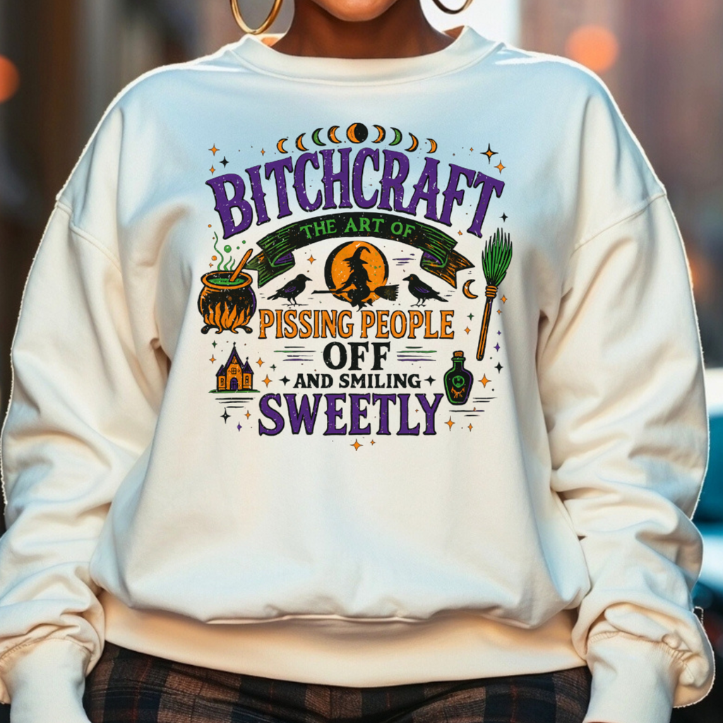 Bitchcraft Shirt | Funny Witchy T-Shirt or Sweatshirt | Sassy Halloween Humor Gift for Women