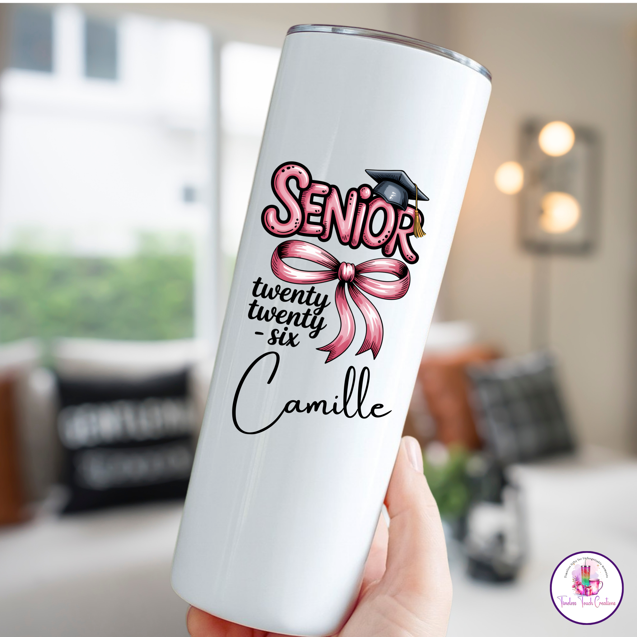 Senior 2026 Tumbler with Handle, Class of 2026 Graduation Gift, Personalized Senior Water Bottle, 40 oz and 20 oz Senior Night and Back to School Gift