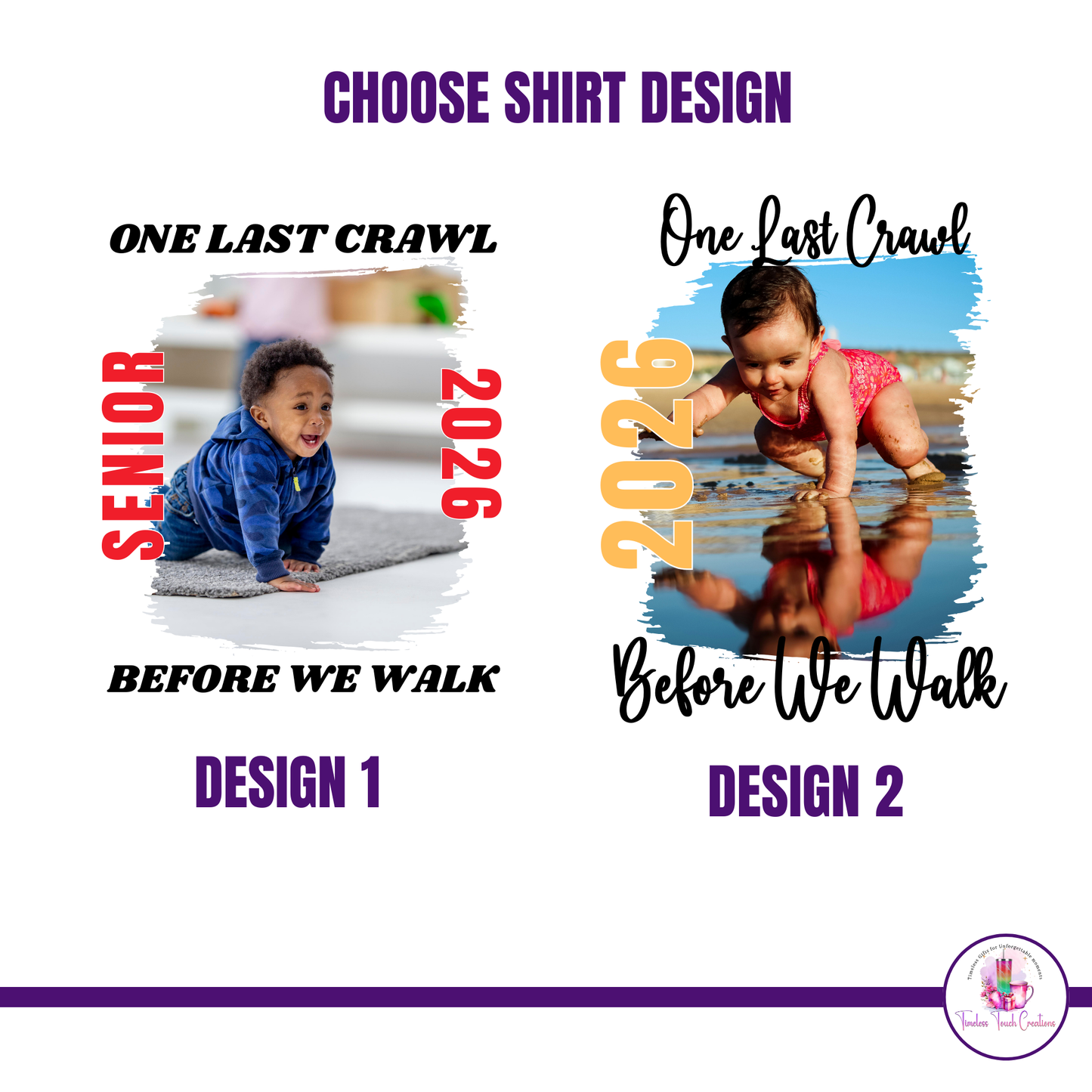 College Senior Bar Crawl Shirt 2026 - One Last Crawl Before We Walk Graduation Tee with Baby Photo